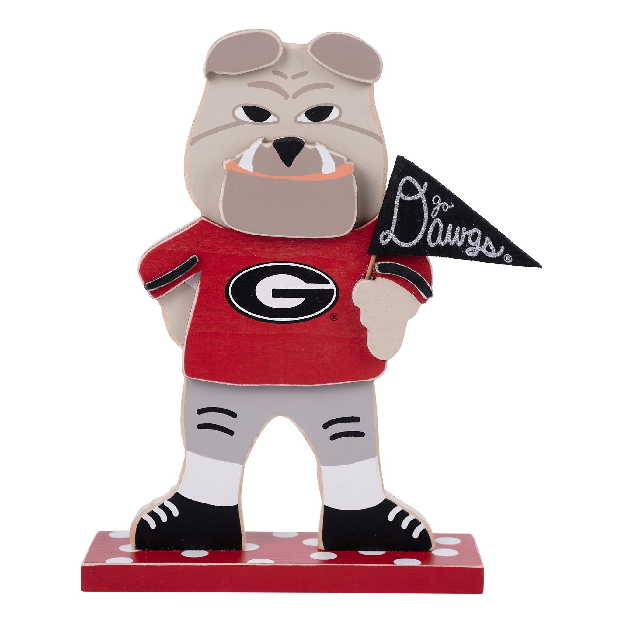 Hairy Dawg Mascot Wooden Tabletop