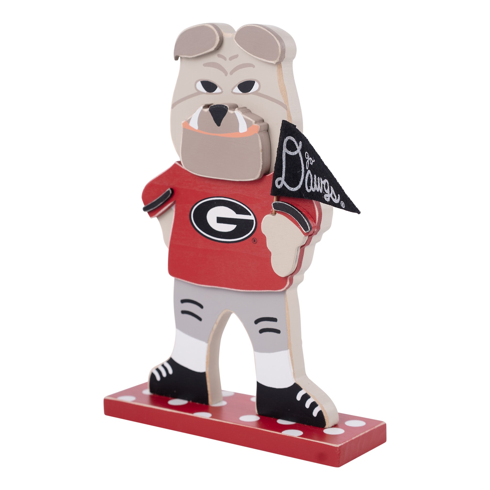 Hairy Dawg Mascot Wooden Tabletop