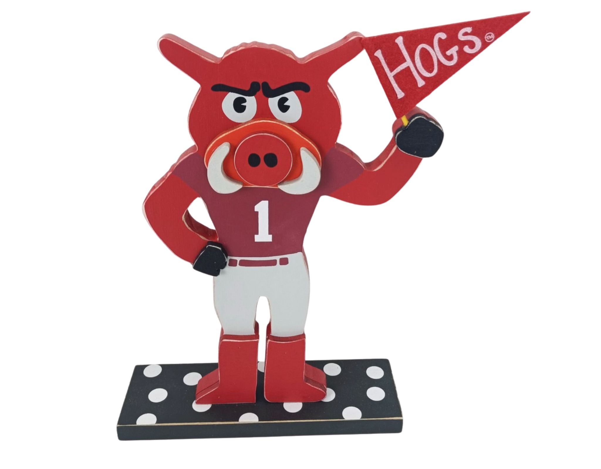 Big Red Mascot Wooden Tabletop