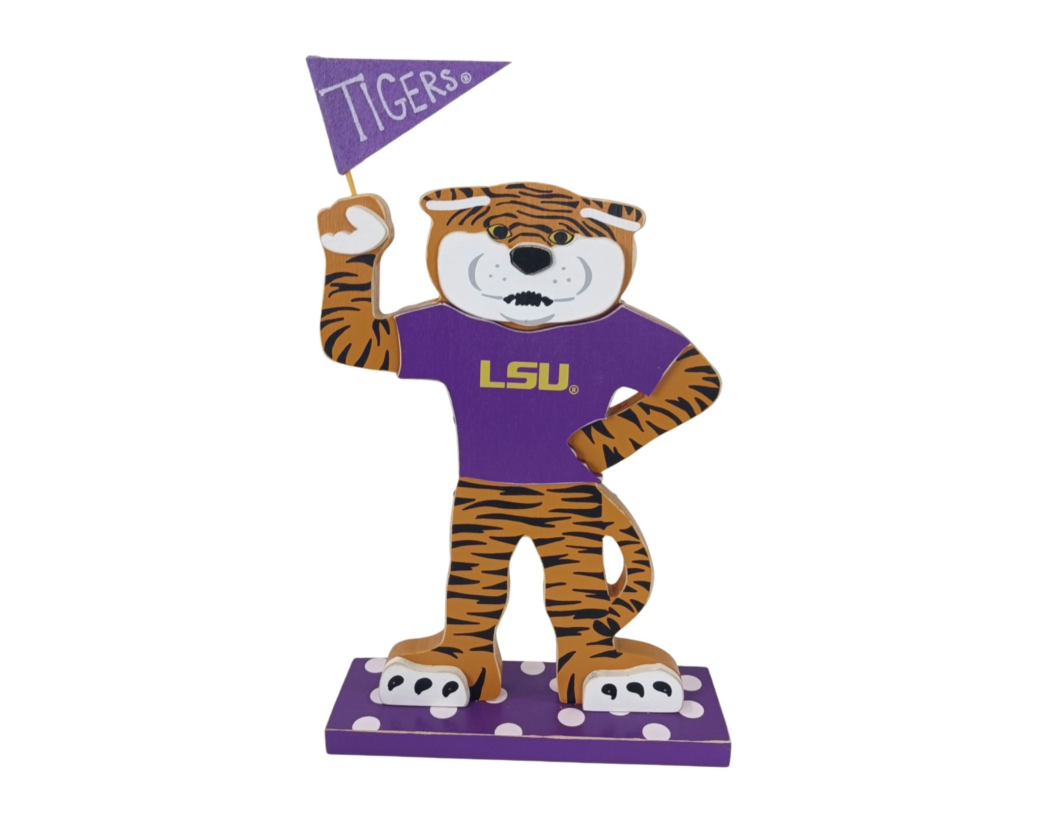 LSU Tiger Mascot Wooden Tabletop