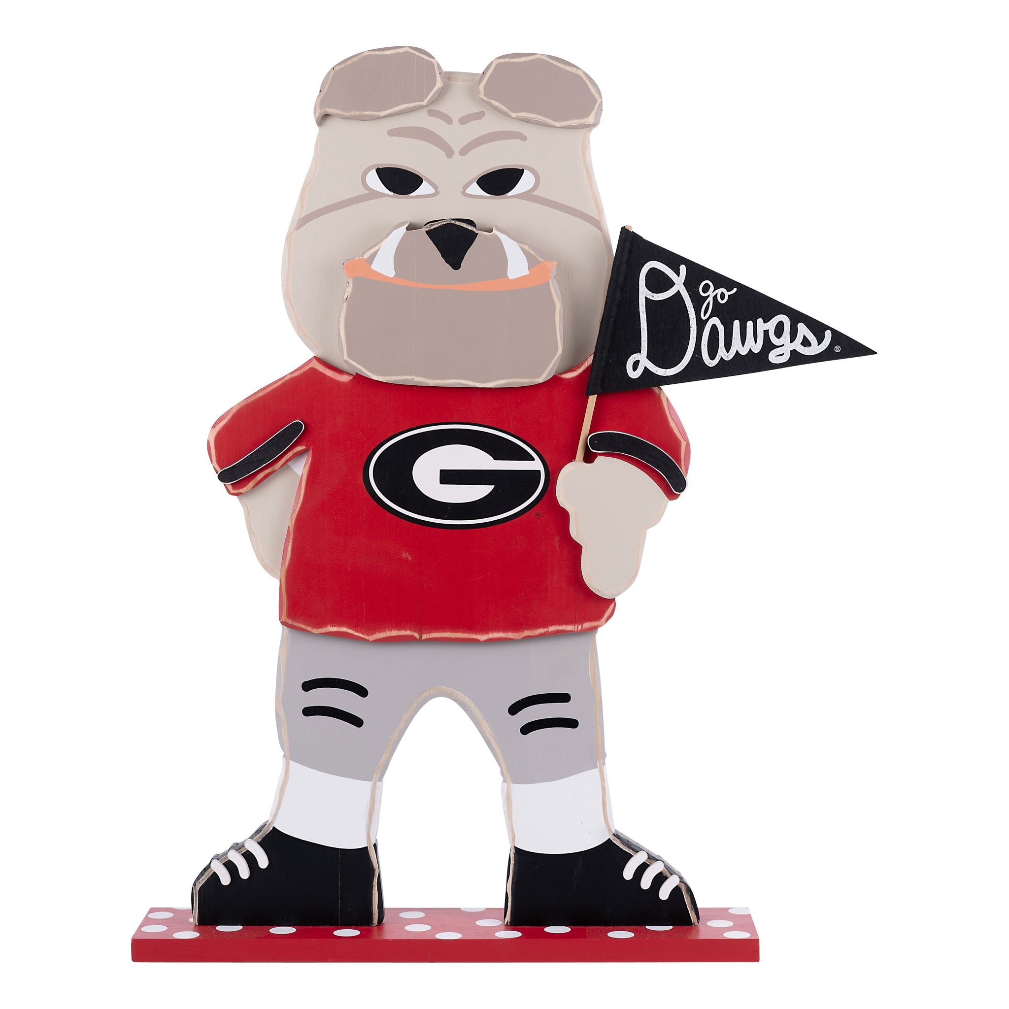 Hairy Dog Wooden Mascot