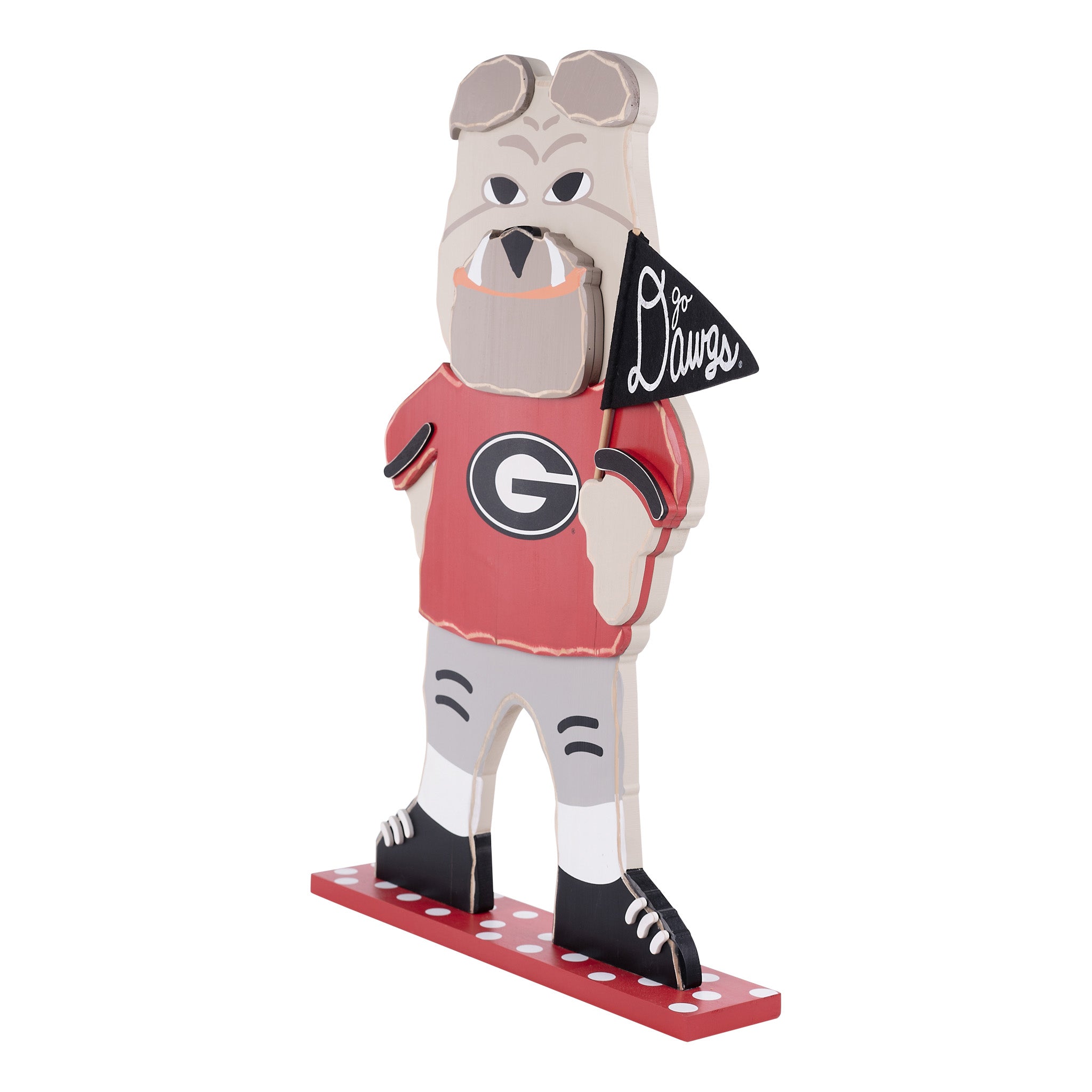 Hairy Dog Wooden Mascot