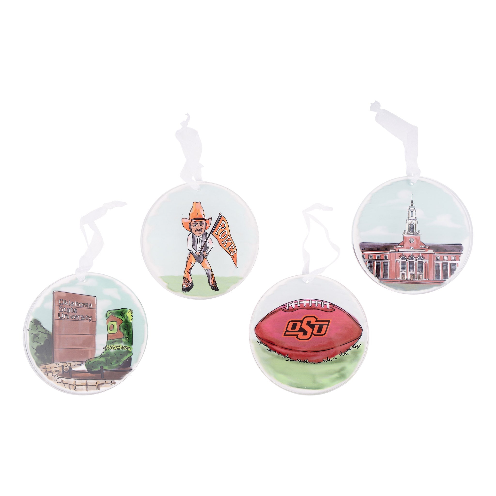 Oklahoma State Ornament Set/4