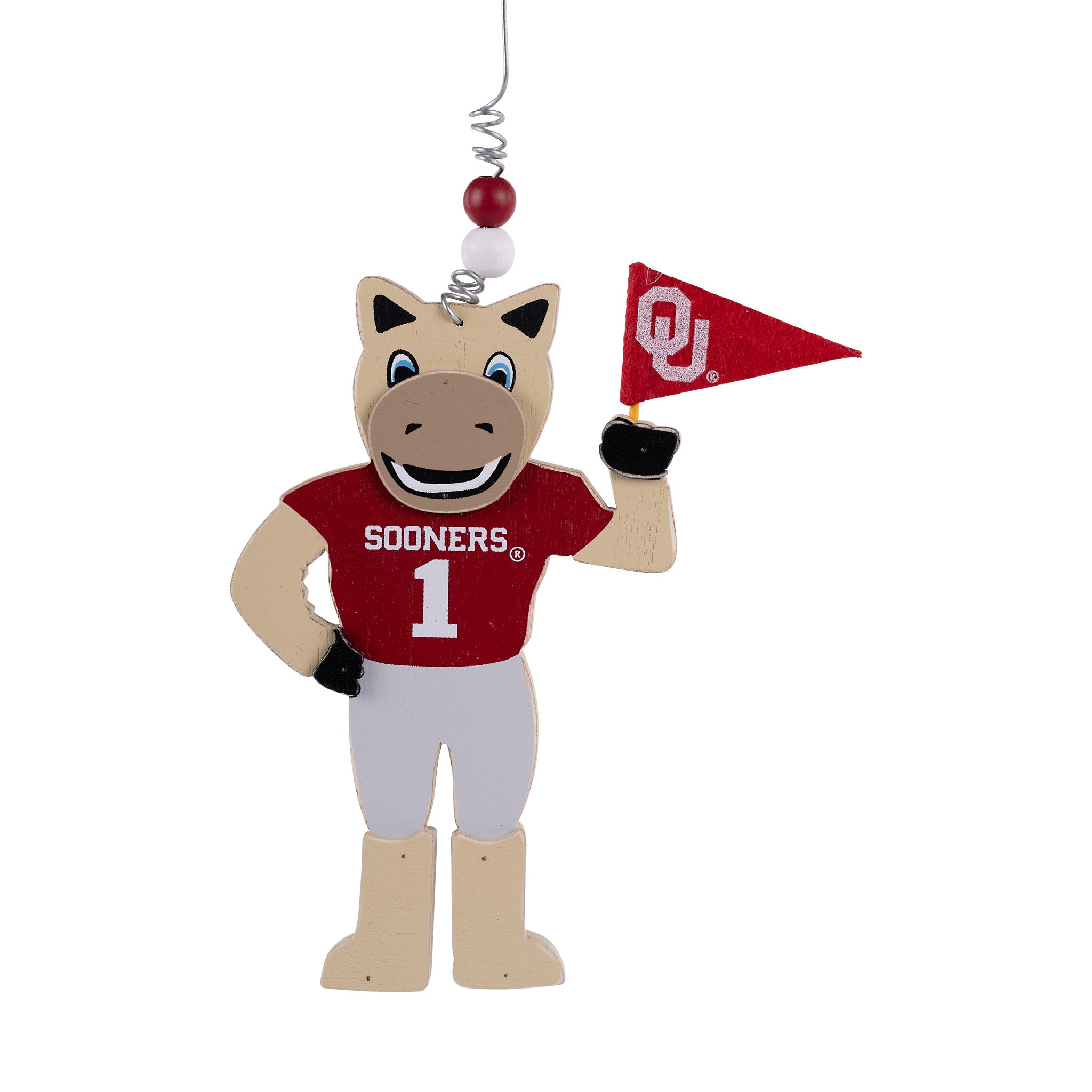 Oklahoma Boomer Wooden Mascot Ornament