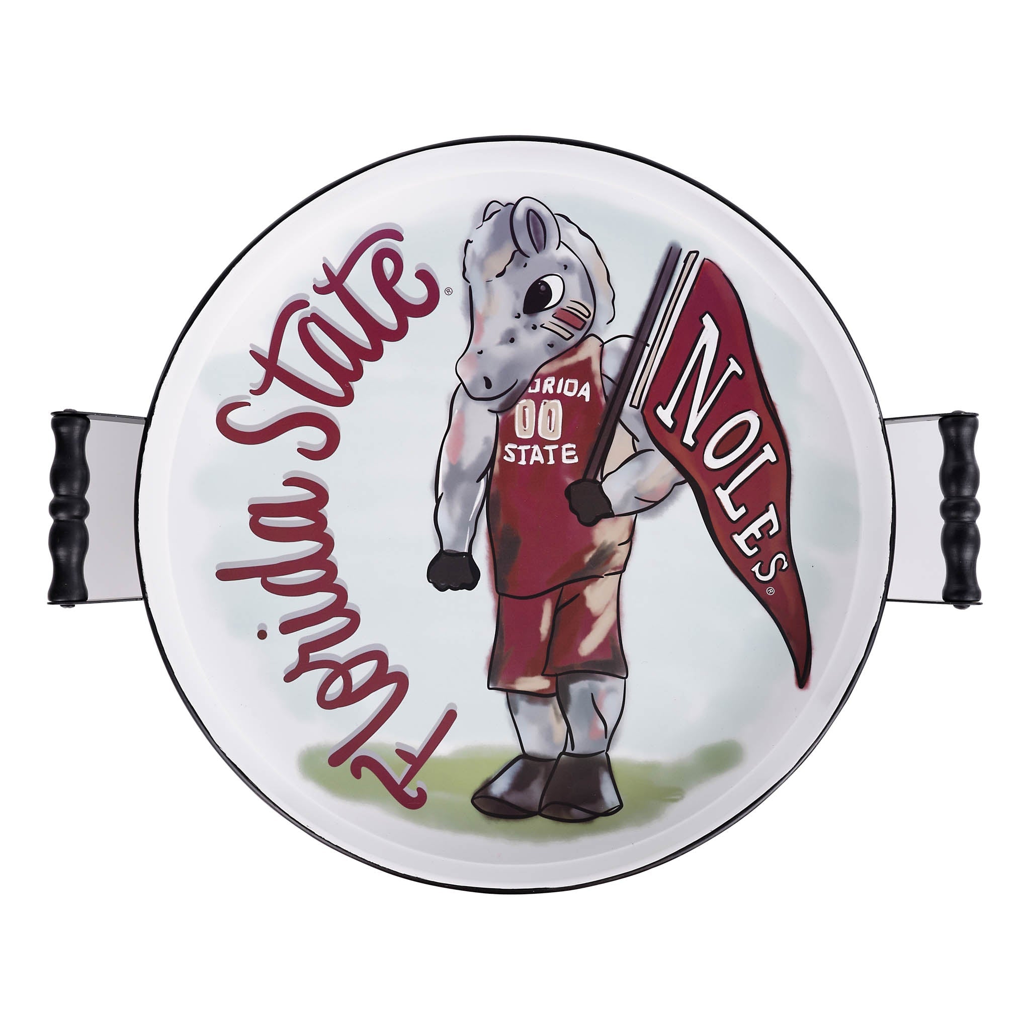 Florida State Mascot Enamel Tray