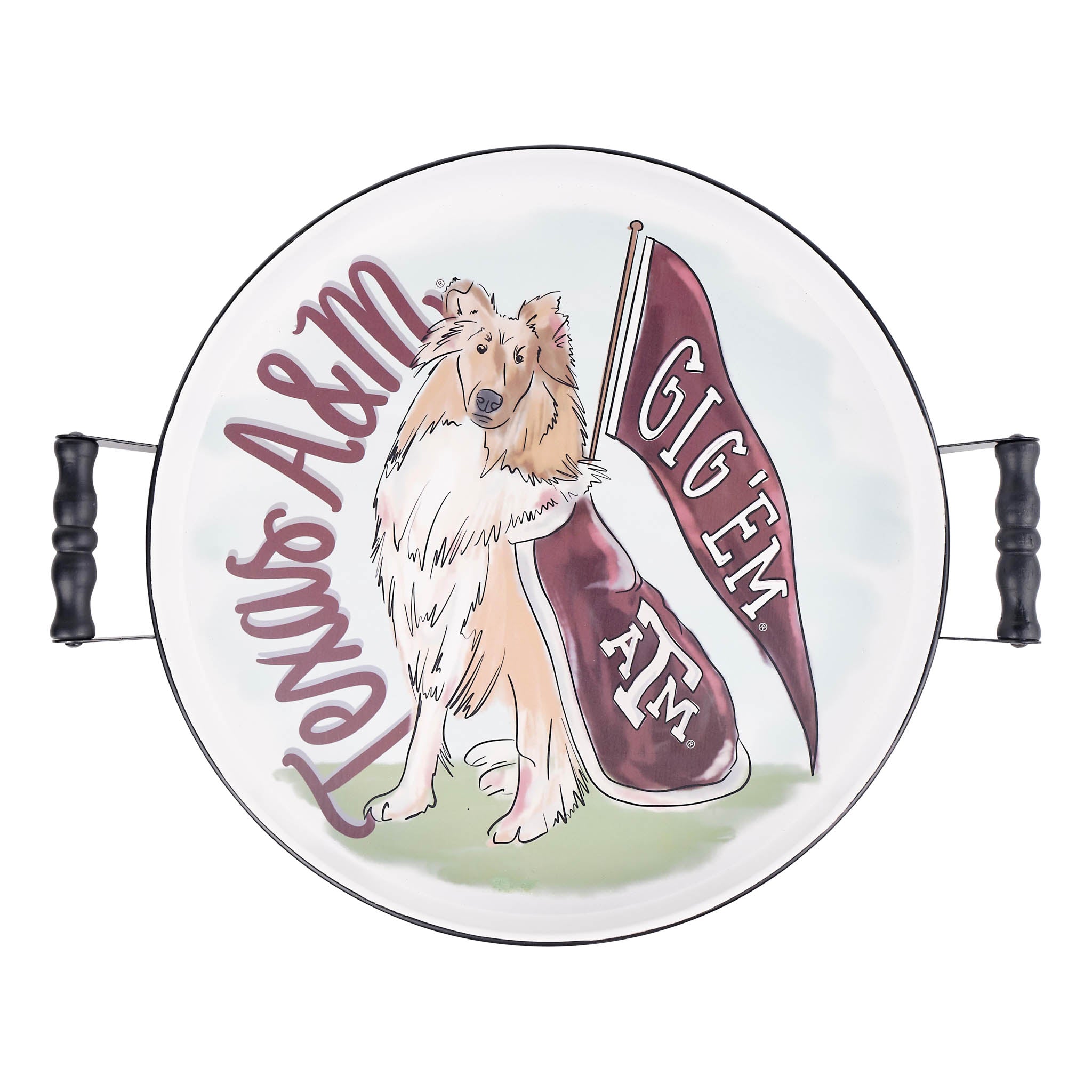 Texas A&M Mascot Enamel Tray