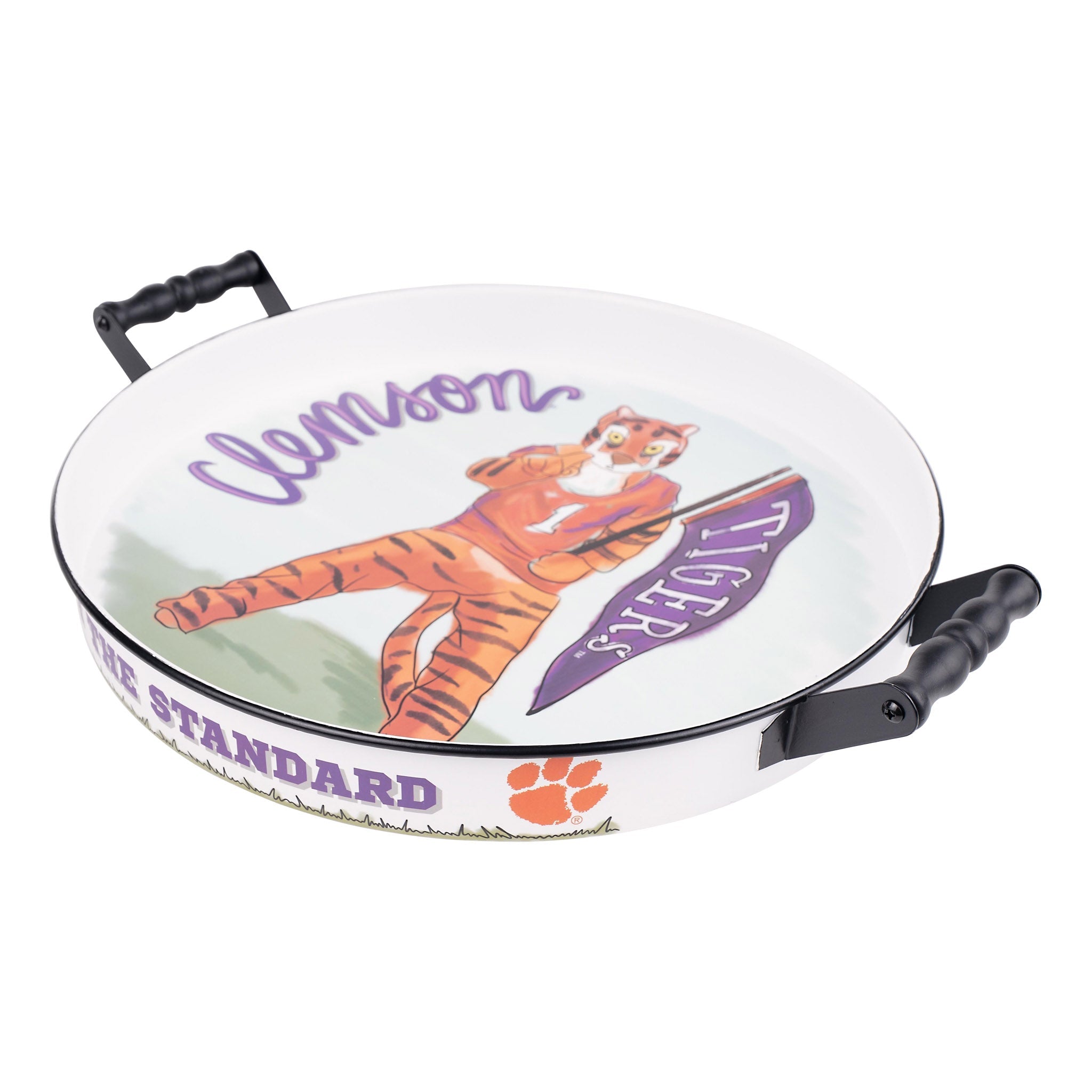 Clemson Mascot Enamel Tray