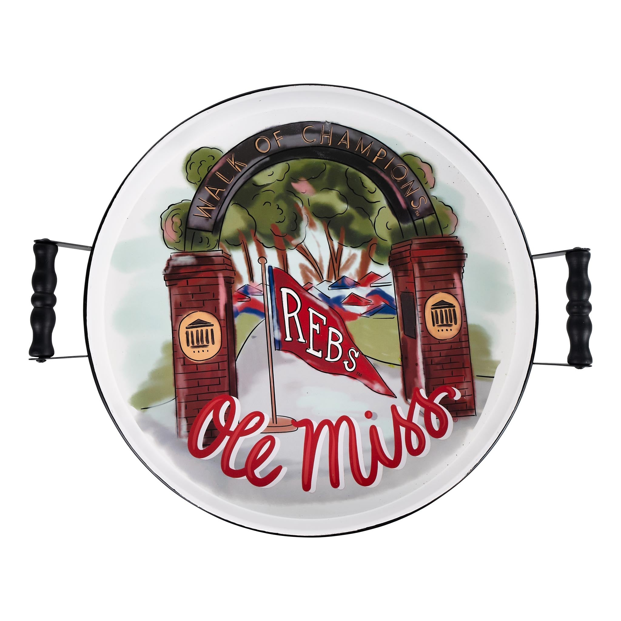 Ole Miss Mascot Enamel Tray