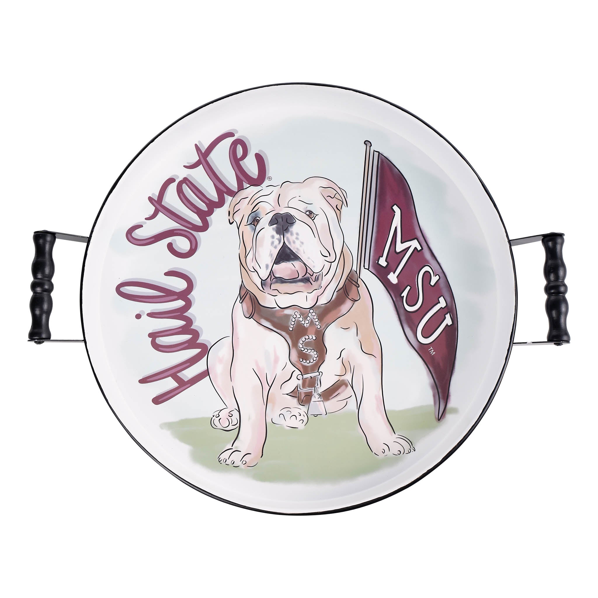 Mississippi State Mascot Enamel Tray