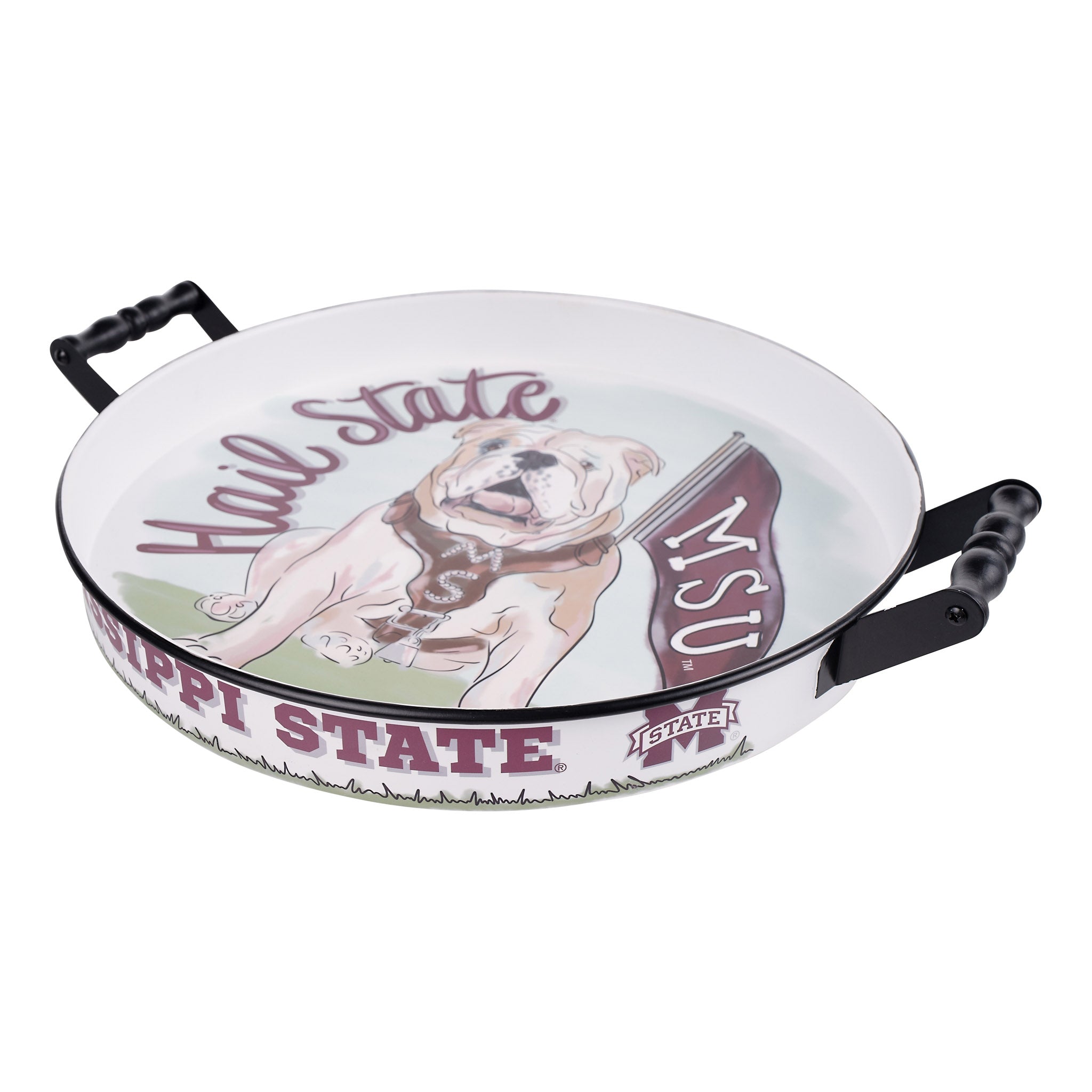 Mississippi State Mascot Enamel Tray