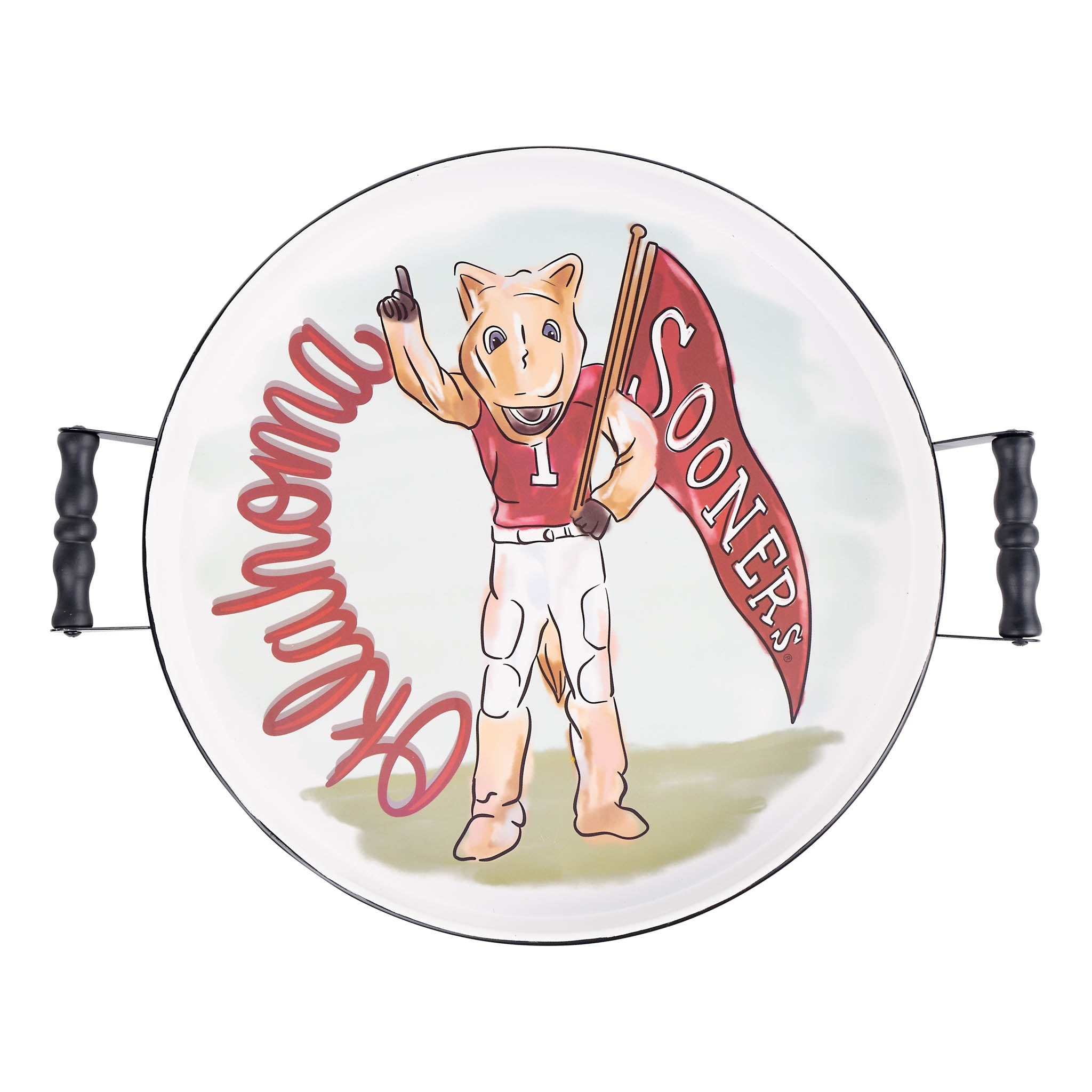 Oklahoma Mascot Enamel Tray