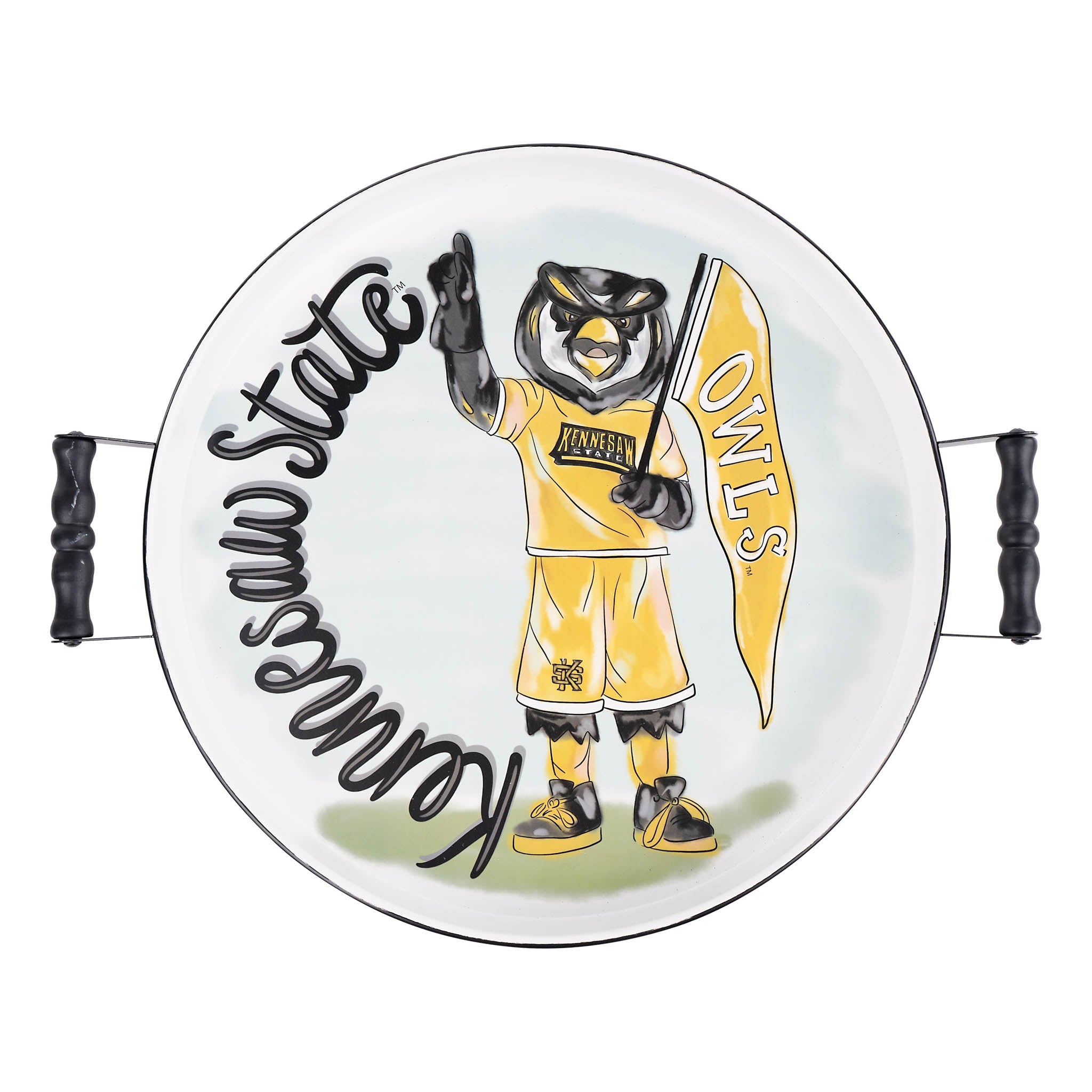 Kennesaw State Mascot Enamel Tray