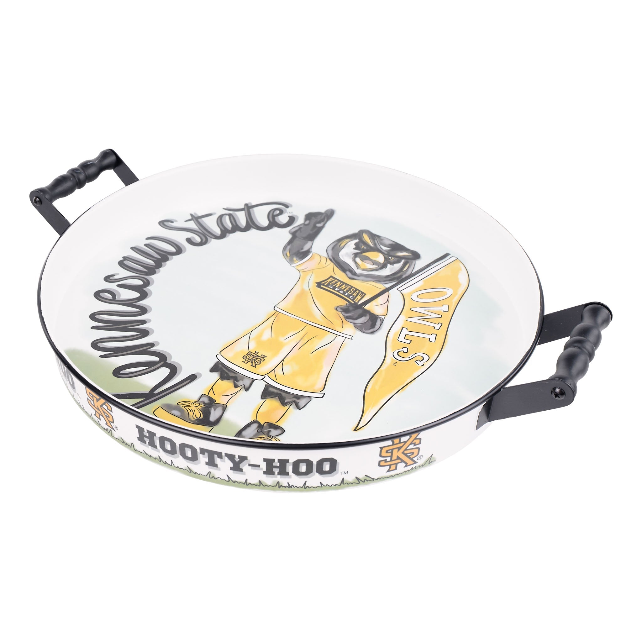Kennesaw State Mascot Enamel Tray
