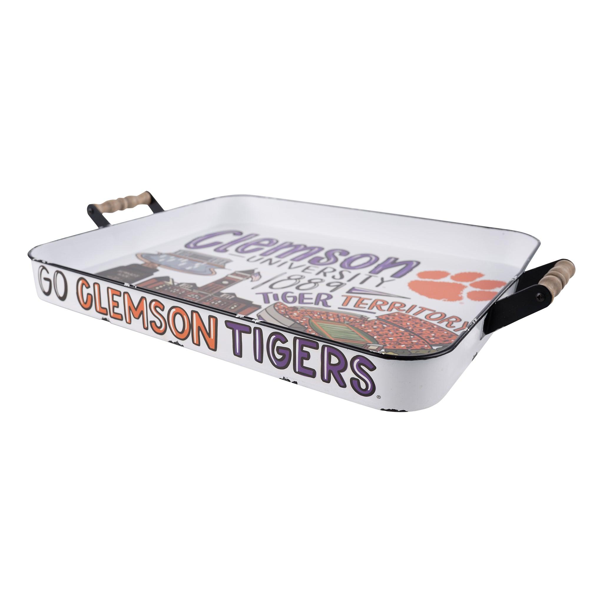 Clemson Icon Enamel Tray