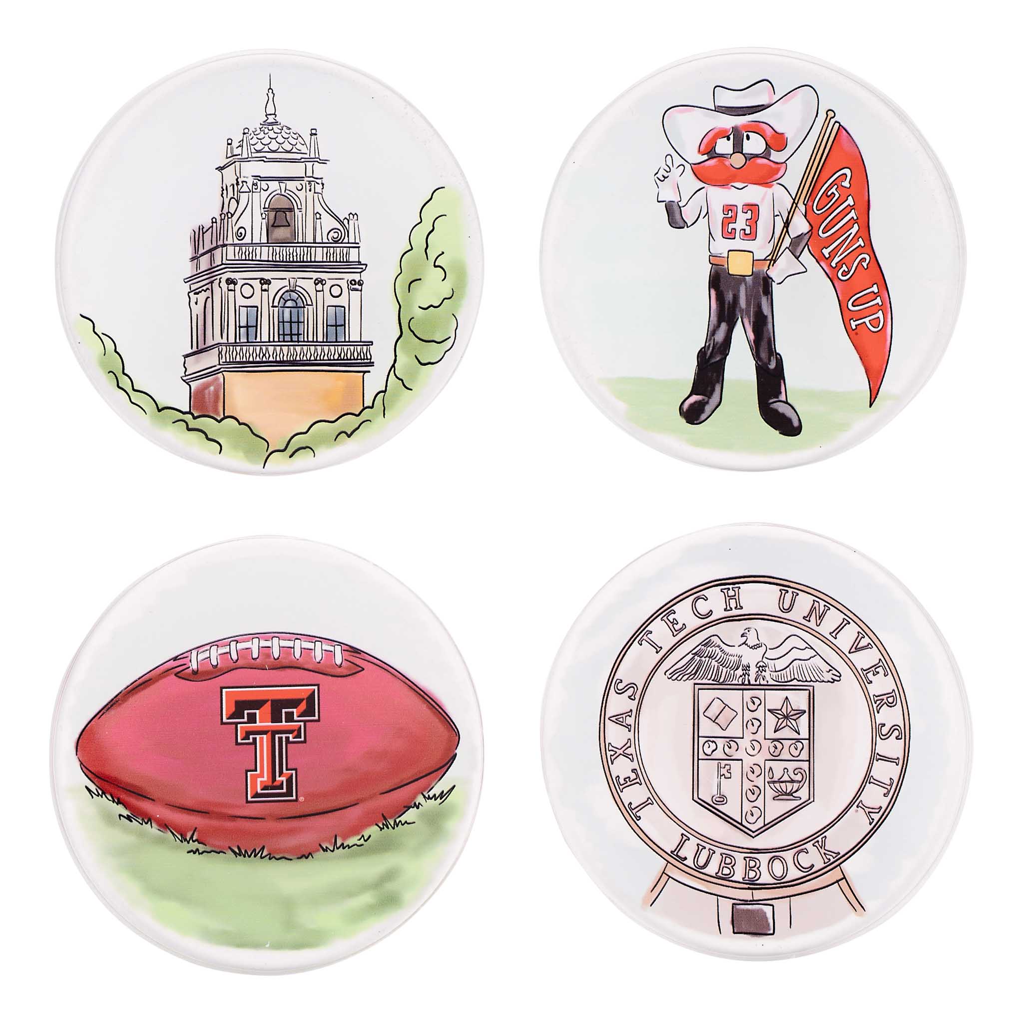 Texas Tech Coaster Set/4