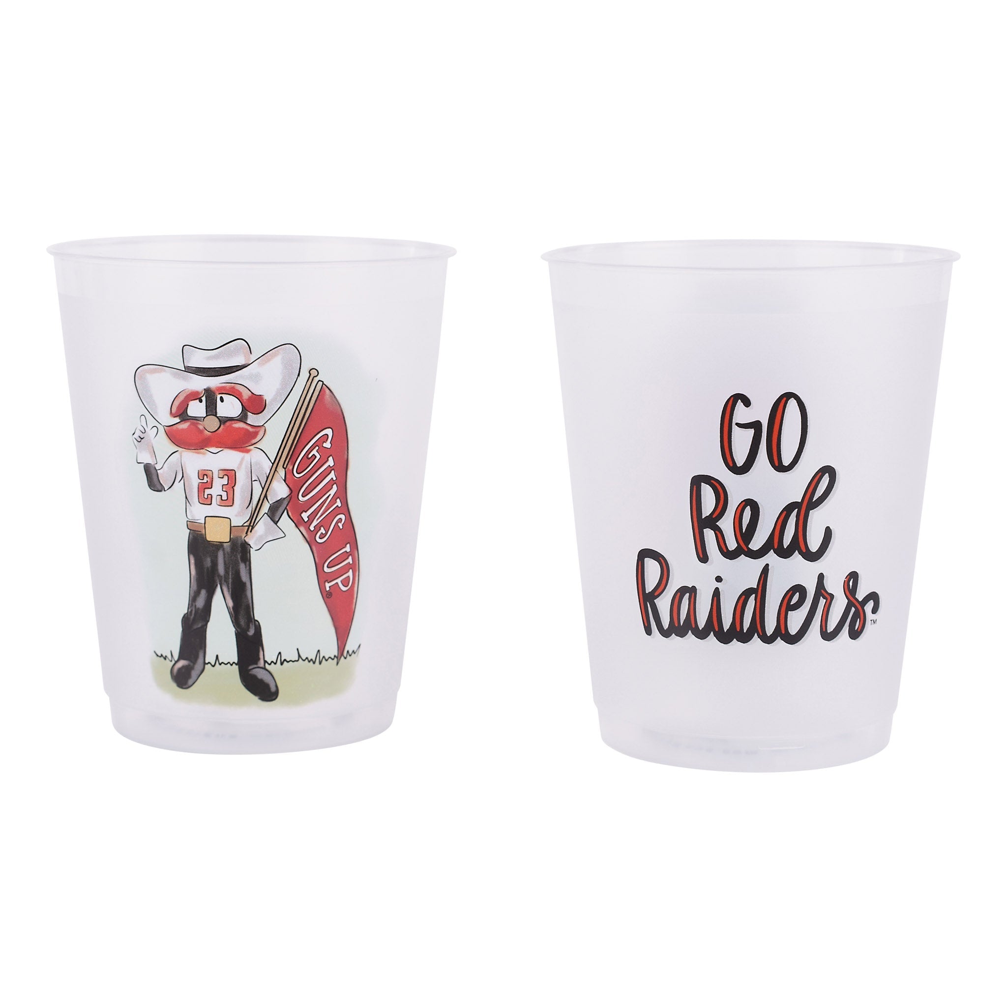 Texas Tech Mascot Frosted Cups Set/8