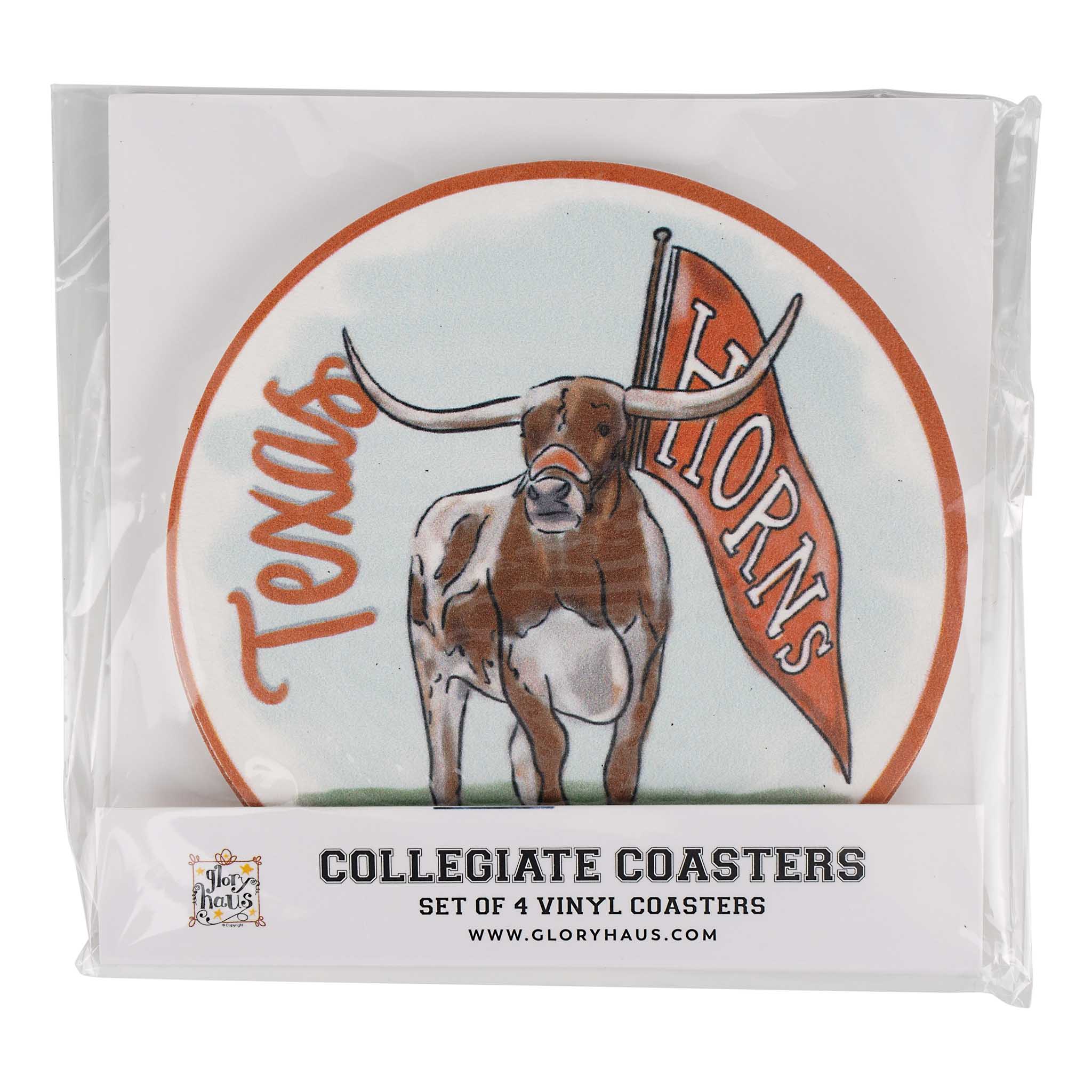 Texas Mascot Coaster Set/4