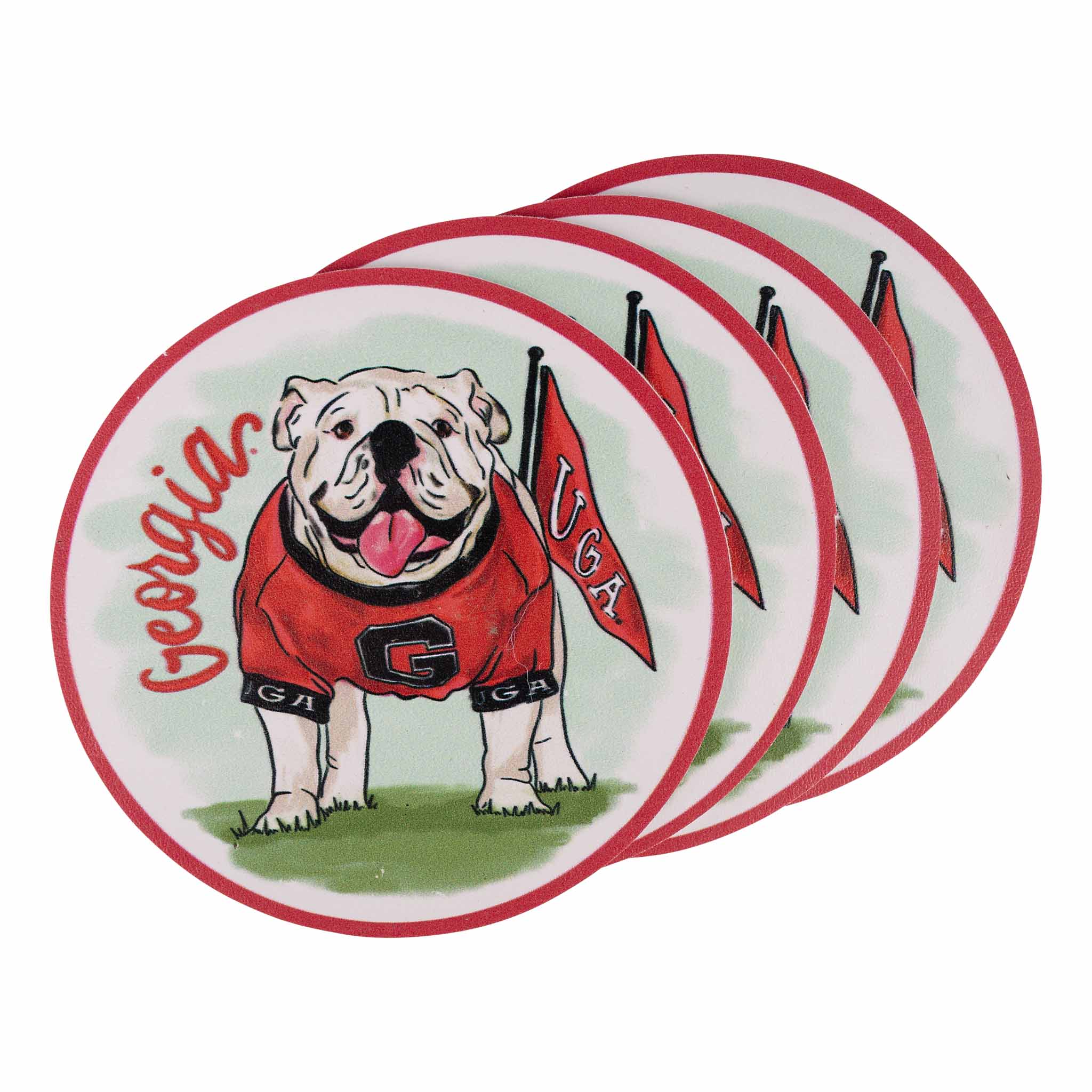 Georgia Mascot Coaster Set/4