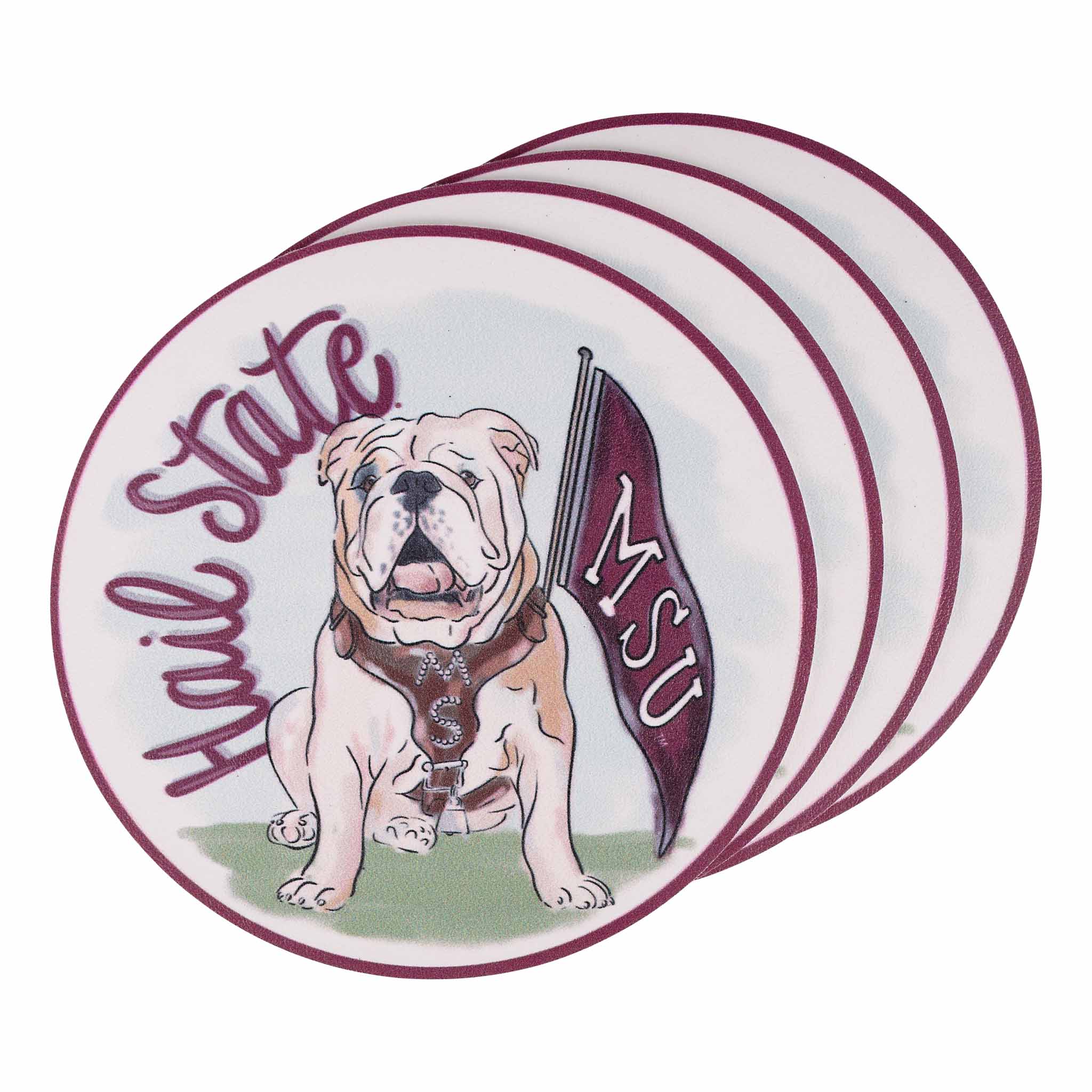 Mississippi State Mascot Coaster Set/4