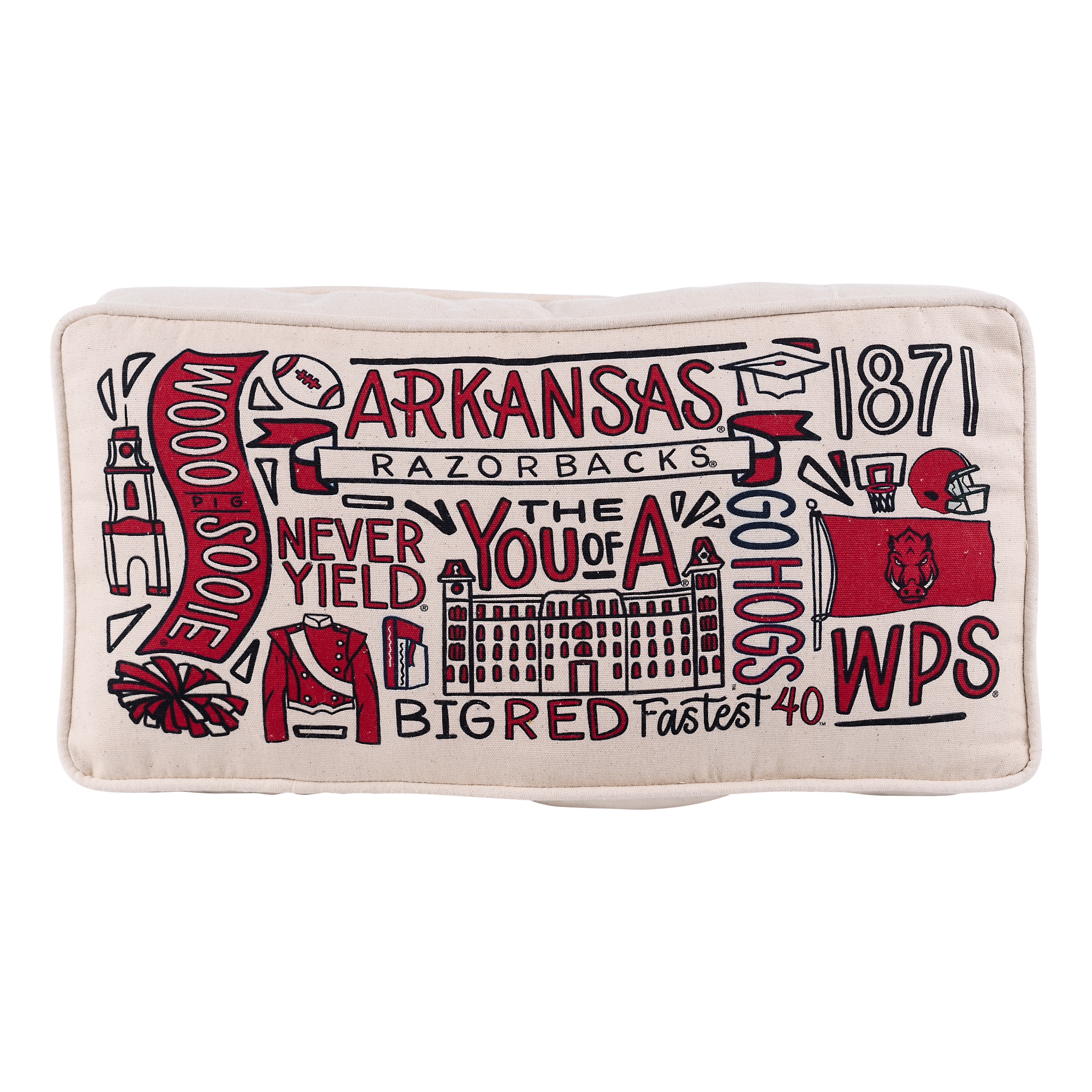 Arkansas Collage Pillow