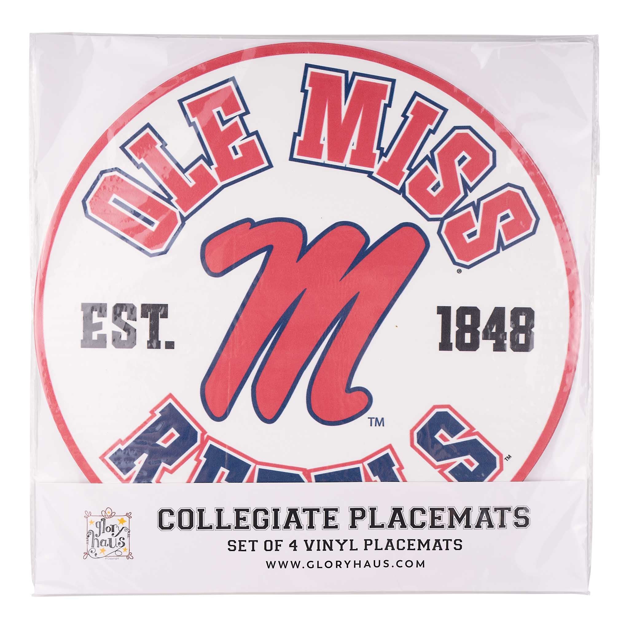 Ole Miss Retro Placemat Set/4