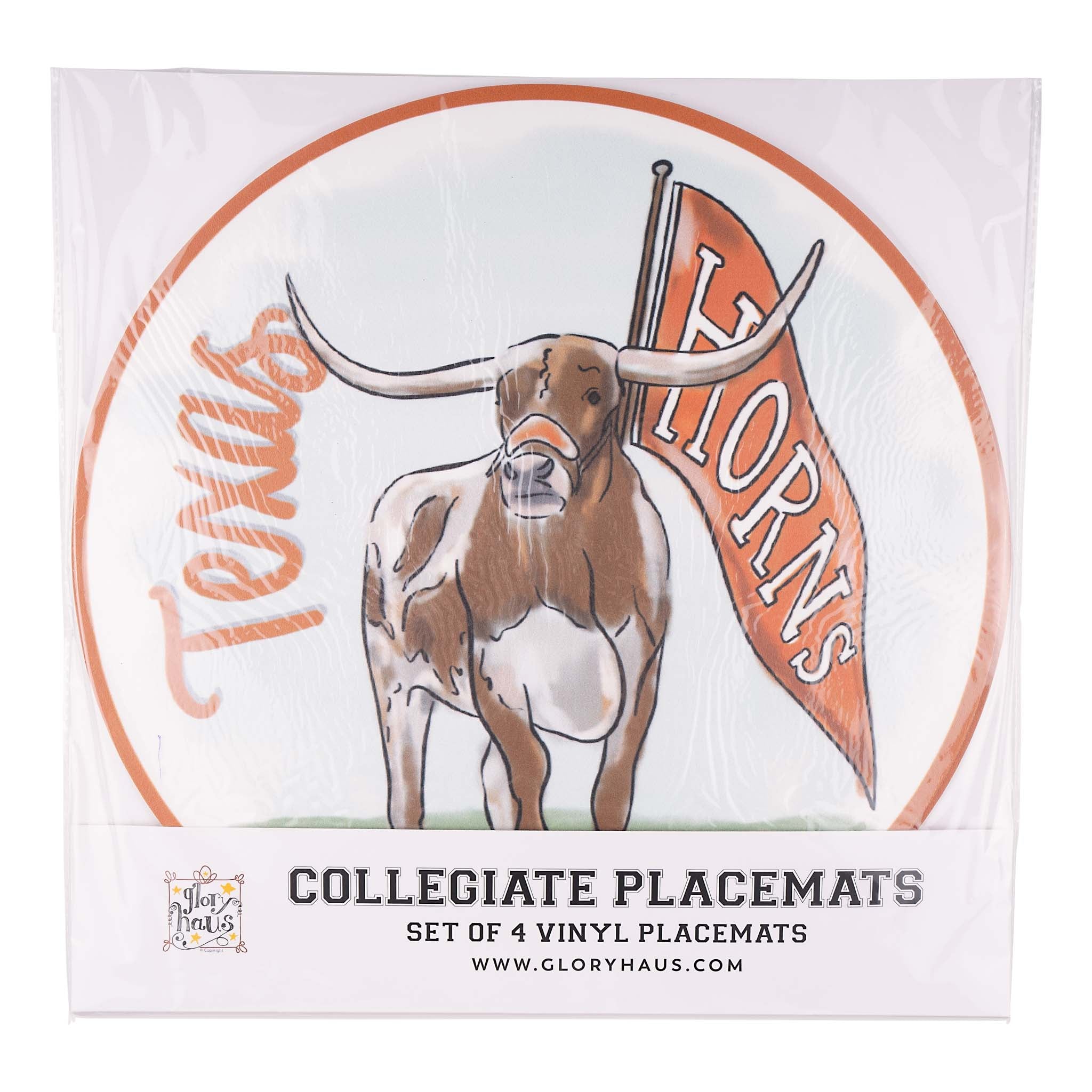 Texas Mascot Placemat Set/4