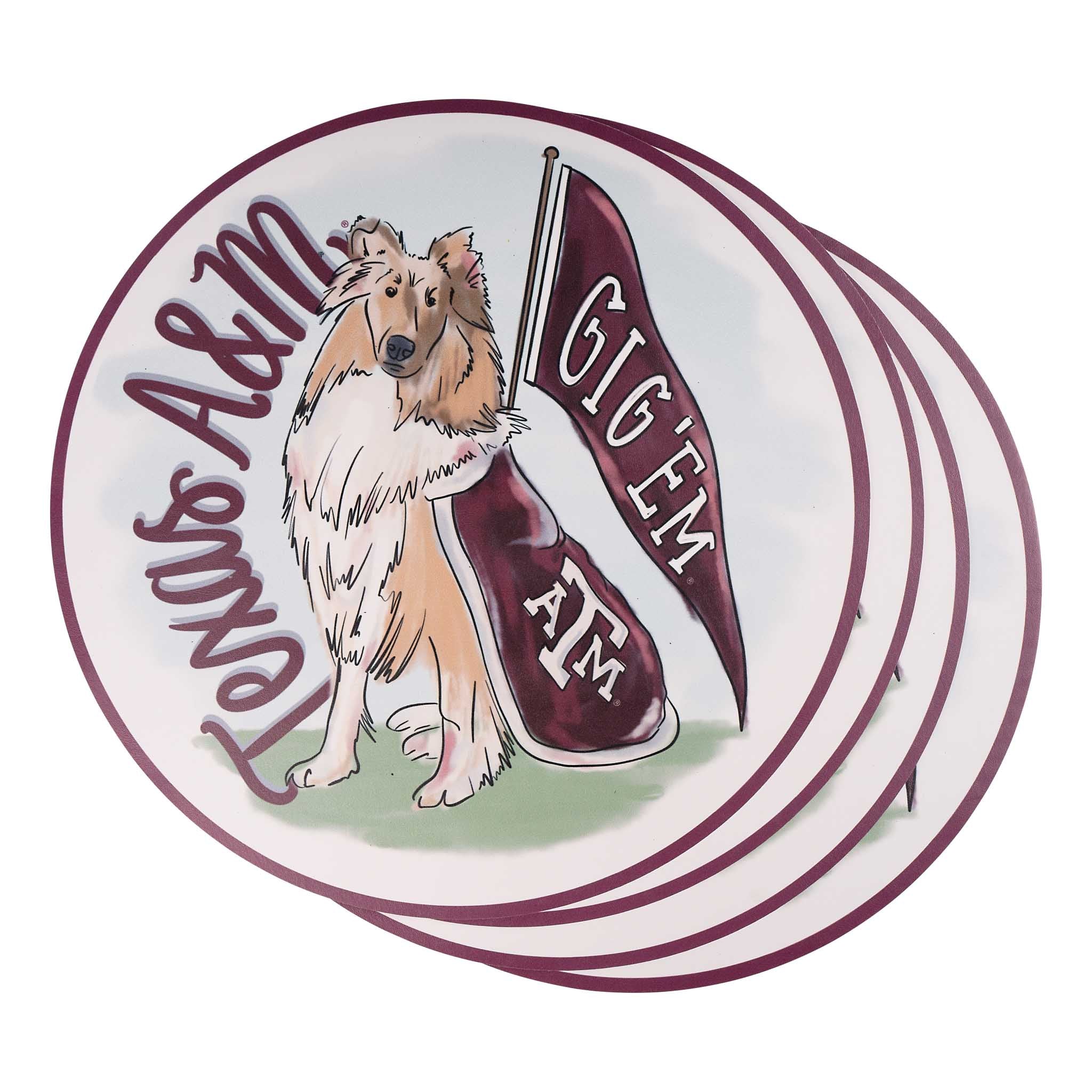 Texas A&M Mascot Placemat Set/4