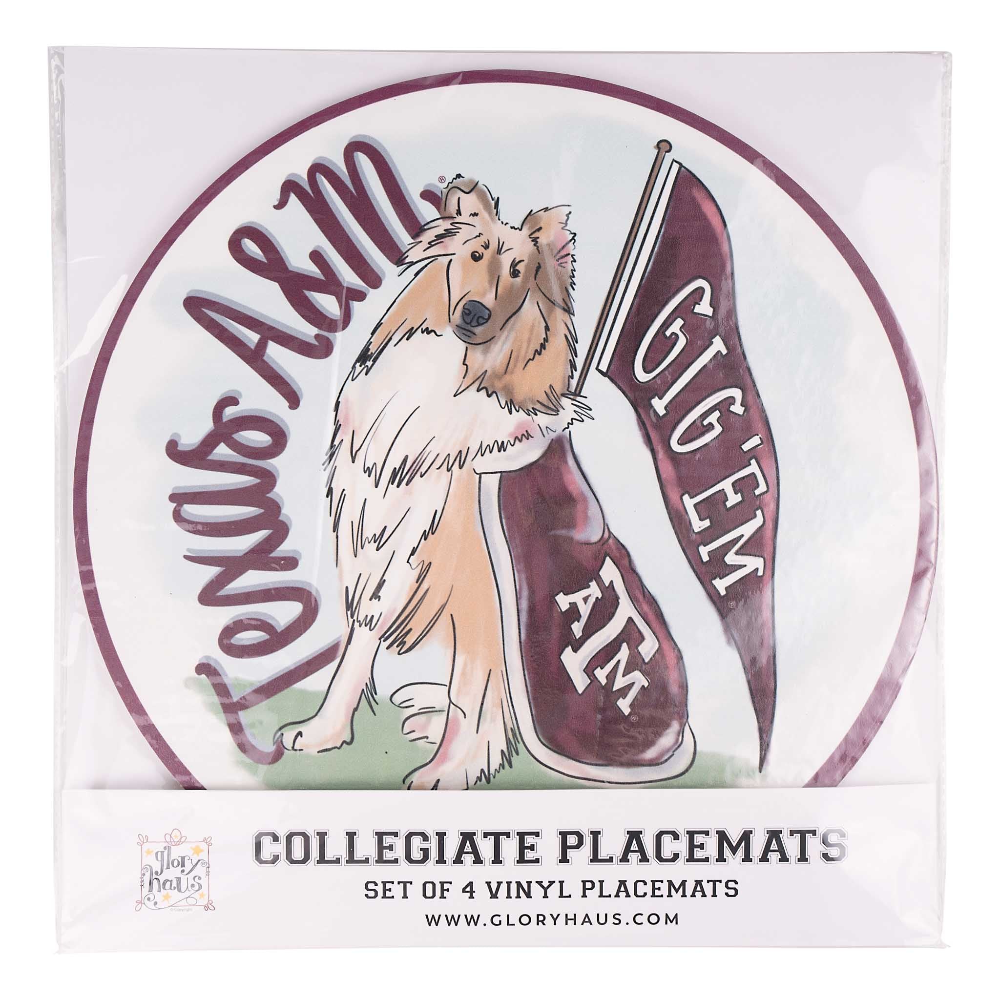 Texas A&M Mascot Placemat Set/4