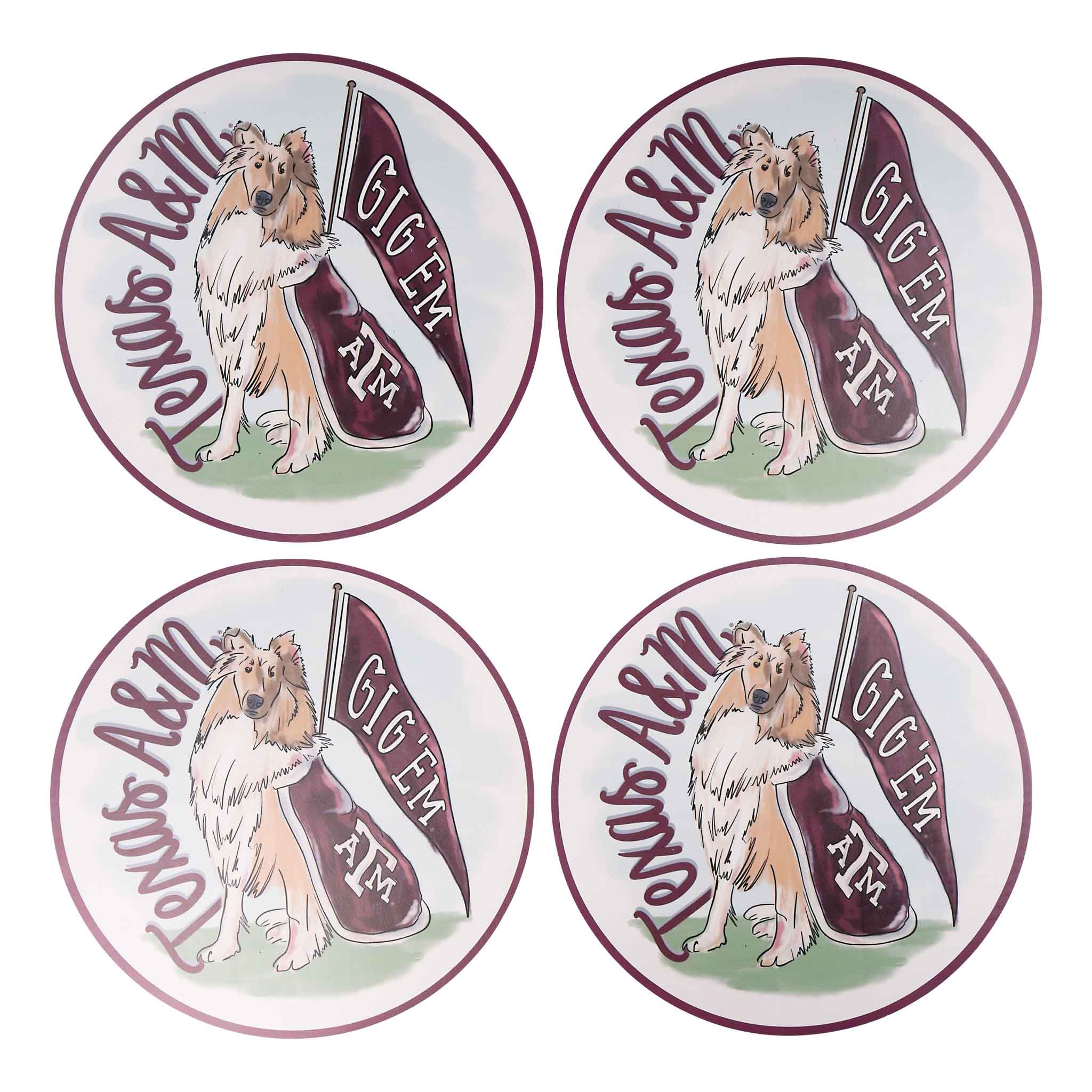 Texas A&M Mascot Placemat Set/4
