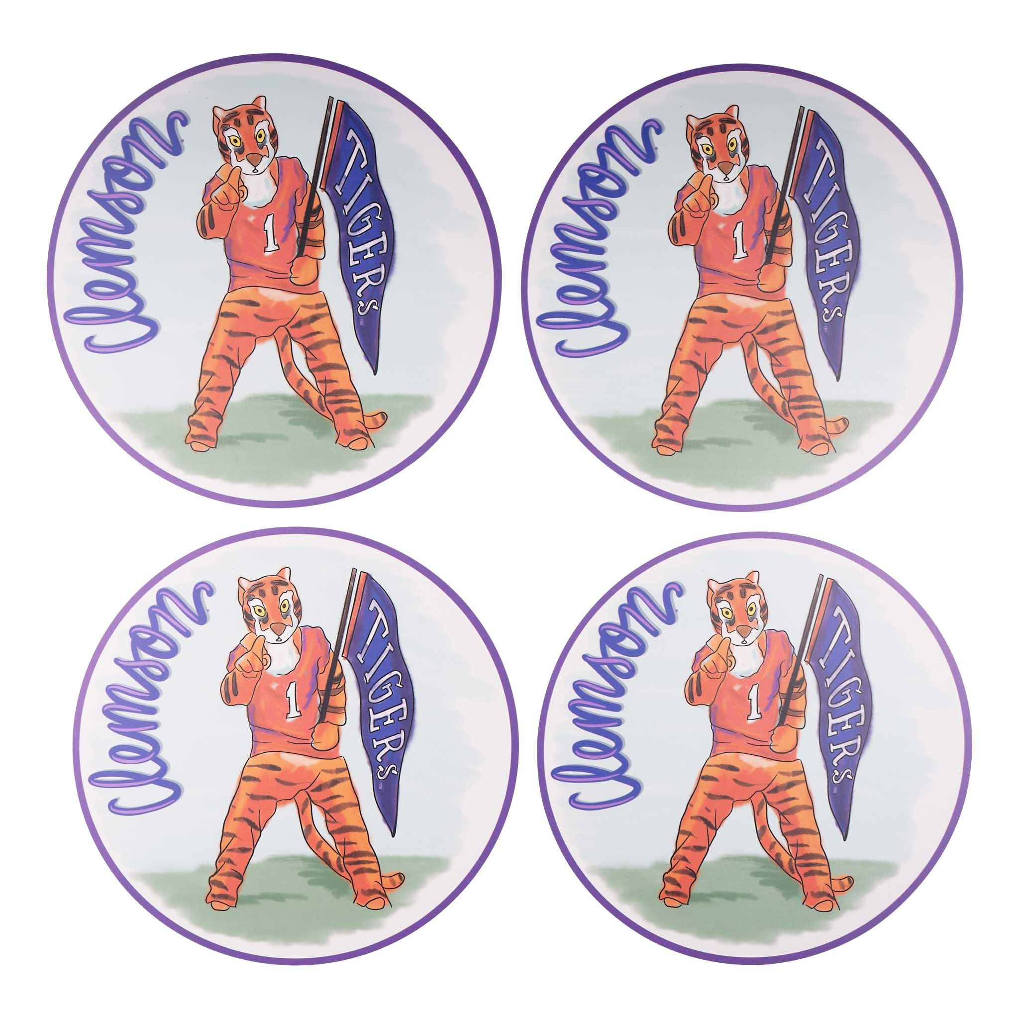 Clemson Mascot Placemat Set/4