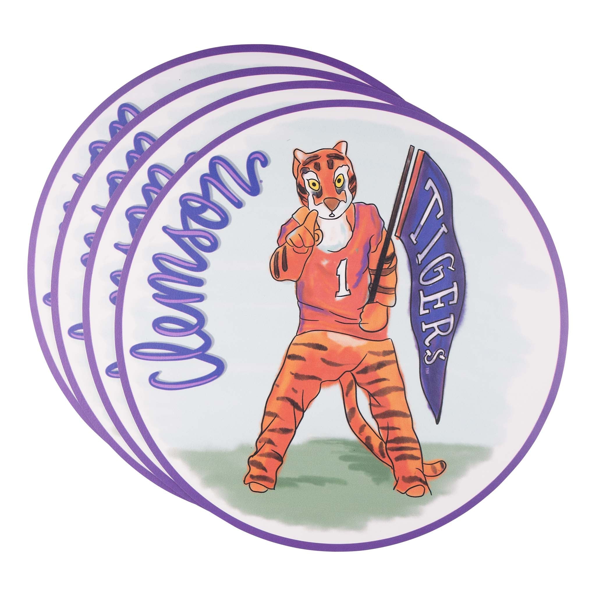 Clemson Mascot Placemat Set/4