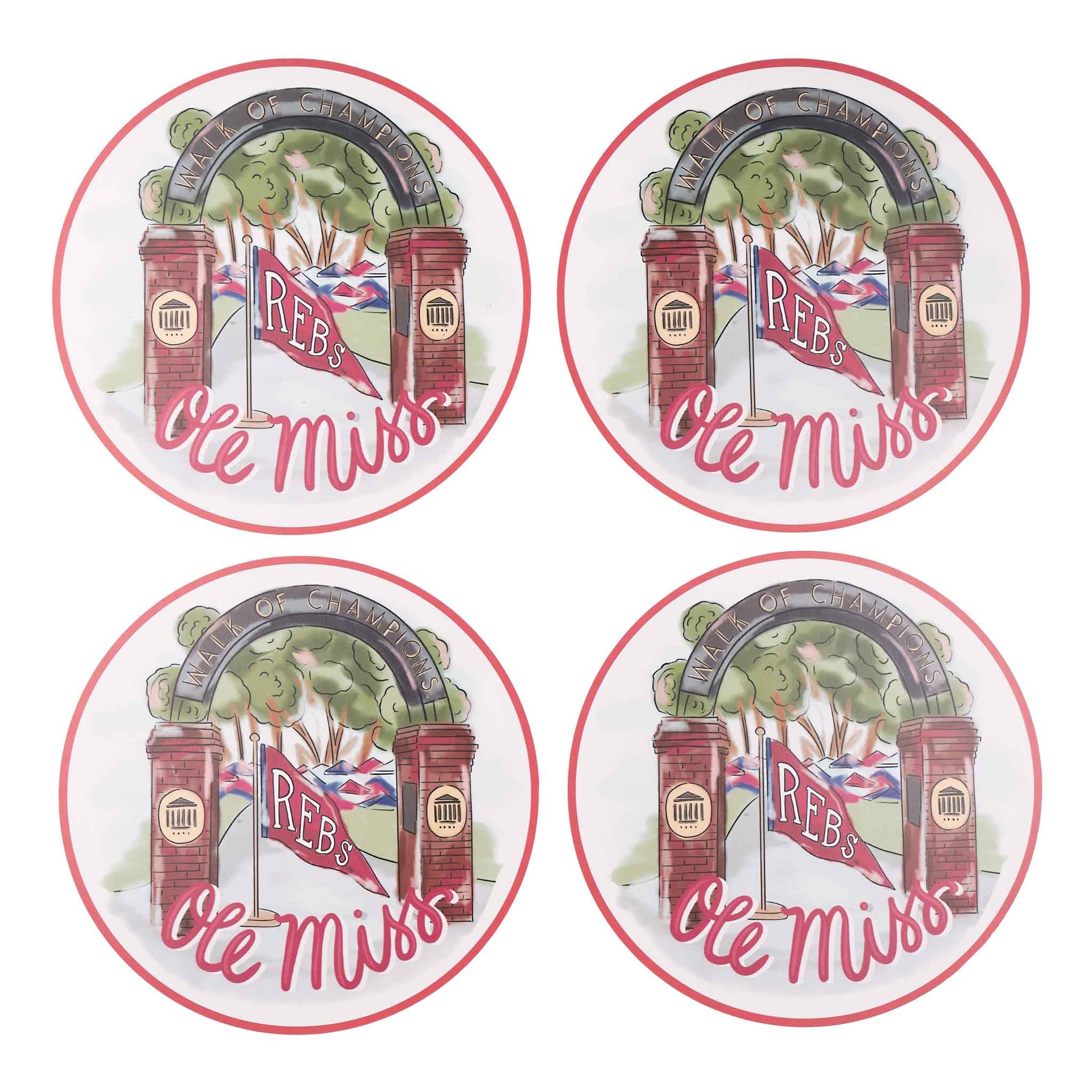 Ole Miss Mascot Placemat Set/4