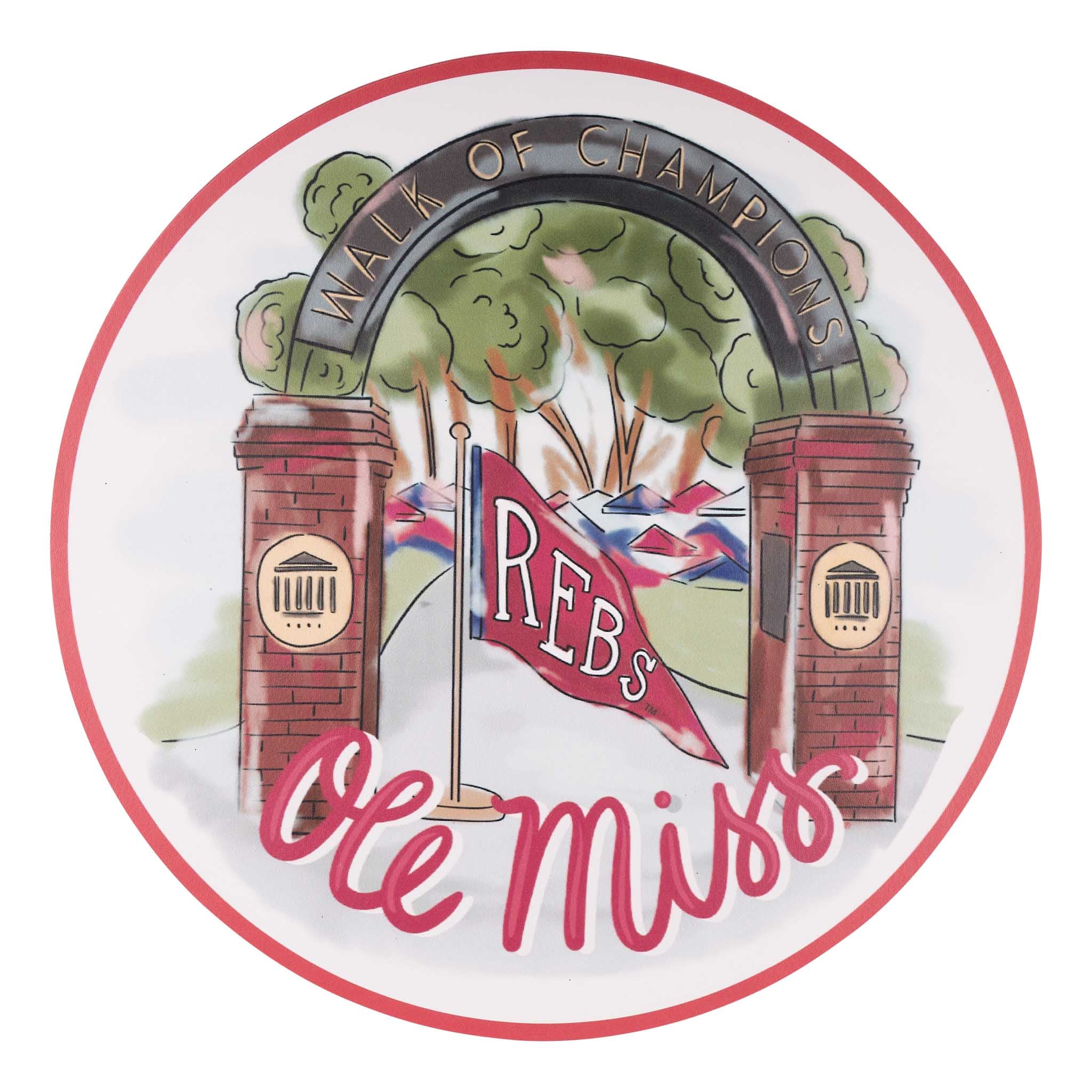 Ole Miss Mascot Placemat Set/4