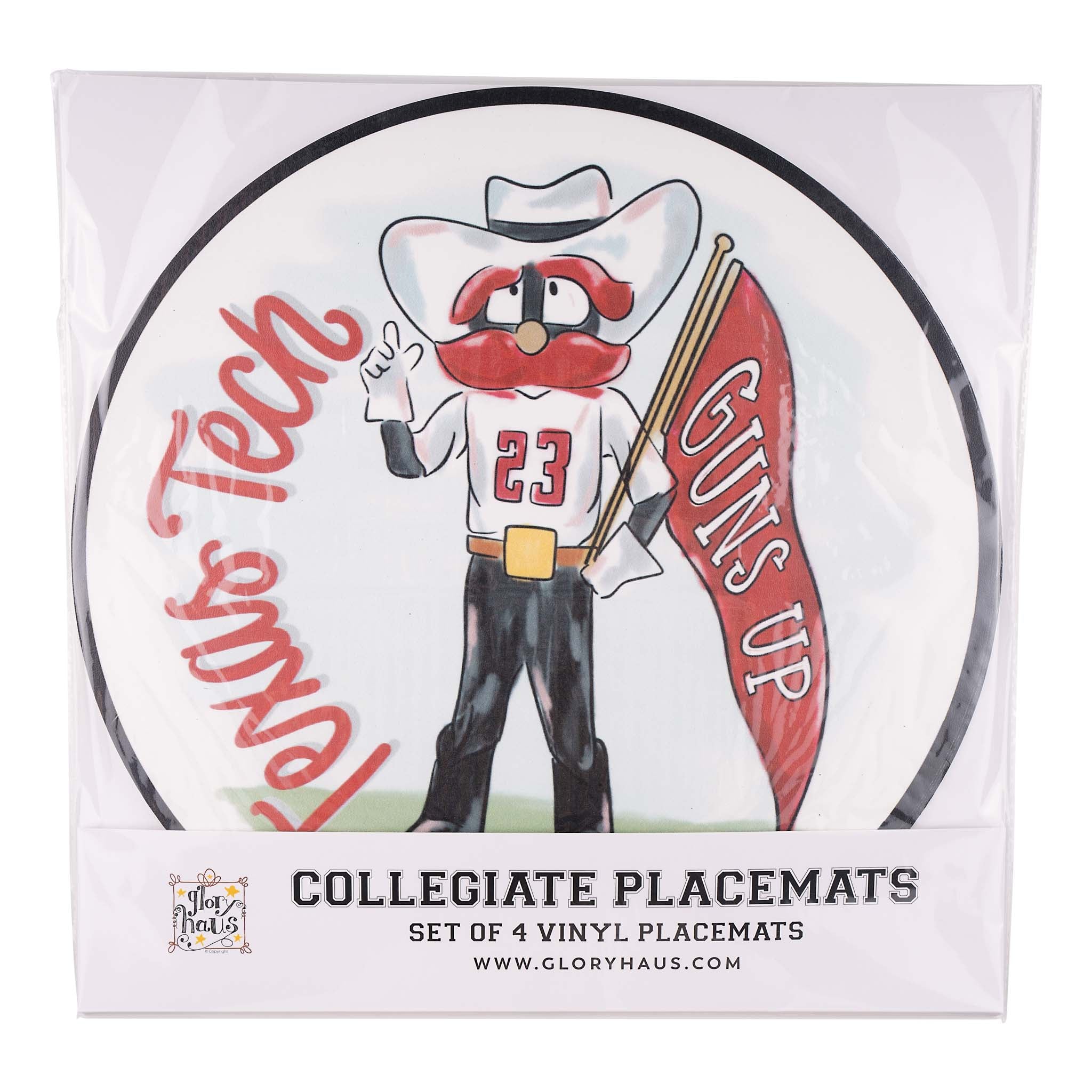 Texas Tech Mascot Placemat Set/4