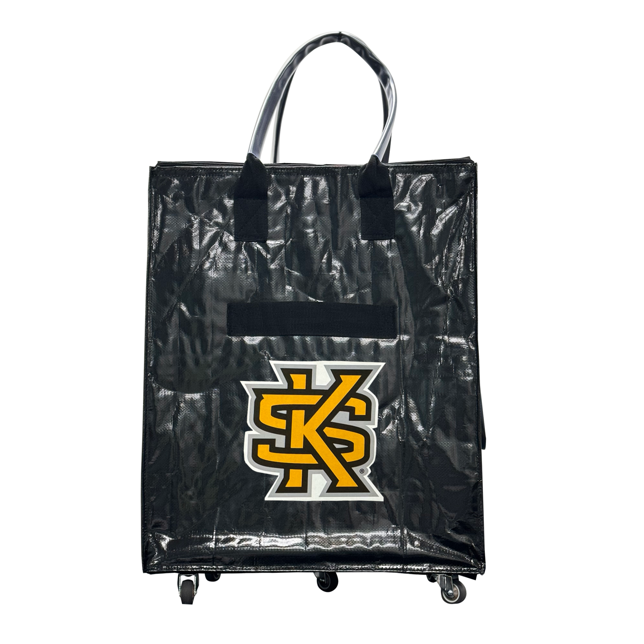 Kennesaw State collegiate rolling bag with telescoping handle and wheels