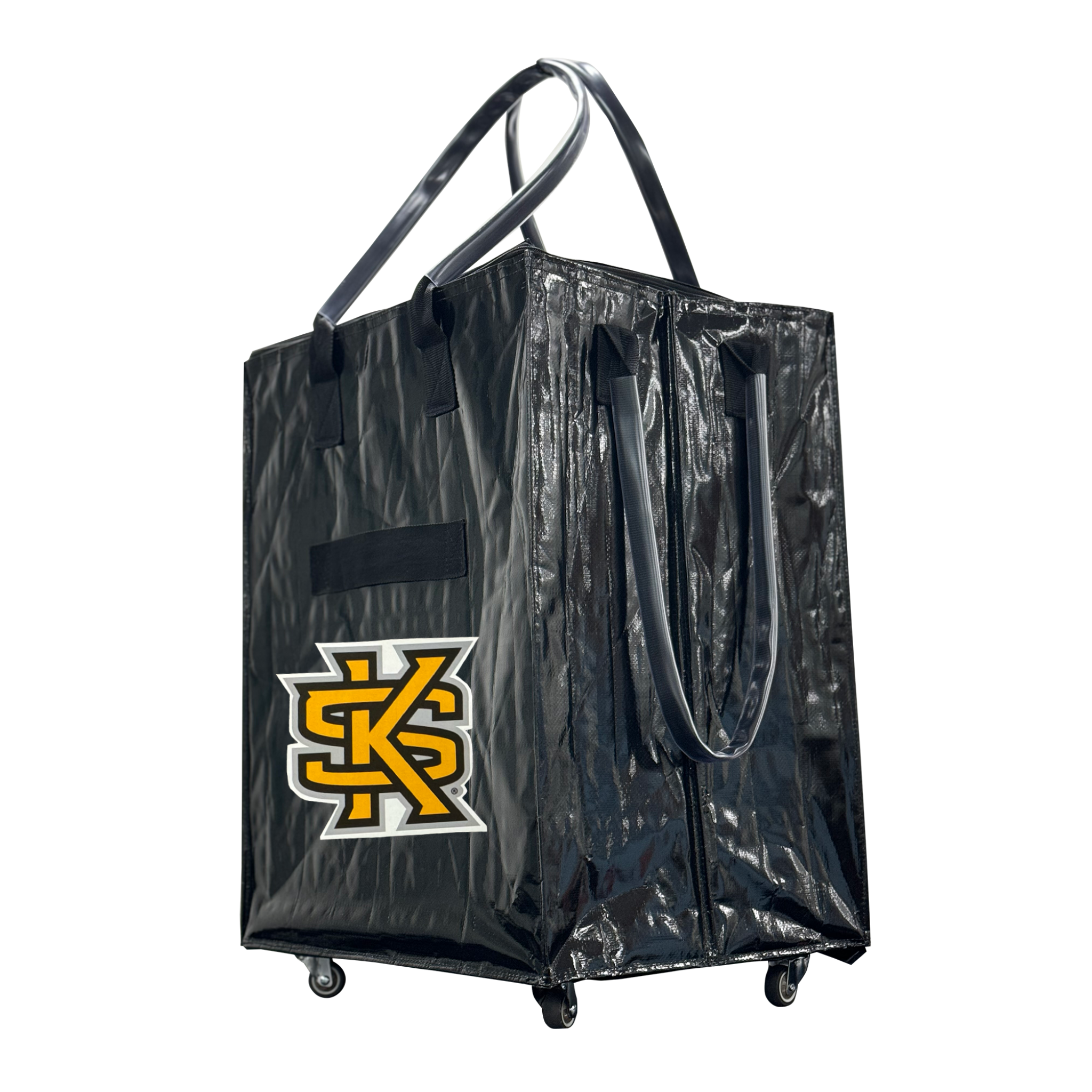 Kennesaw State collegiate rolling bag shown from a second angle