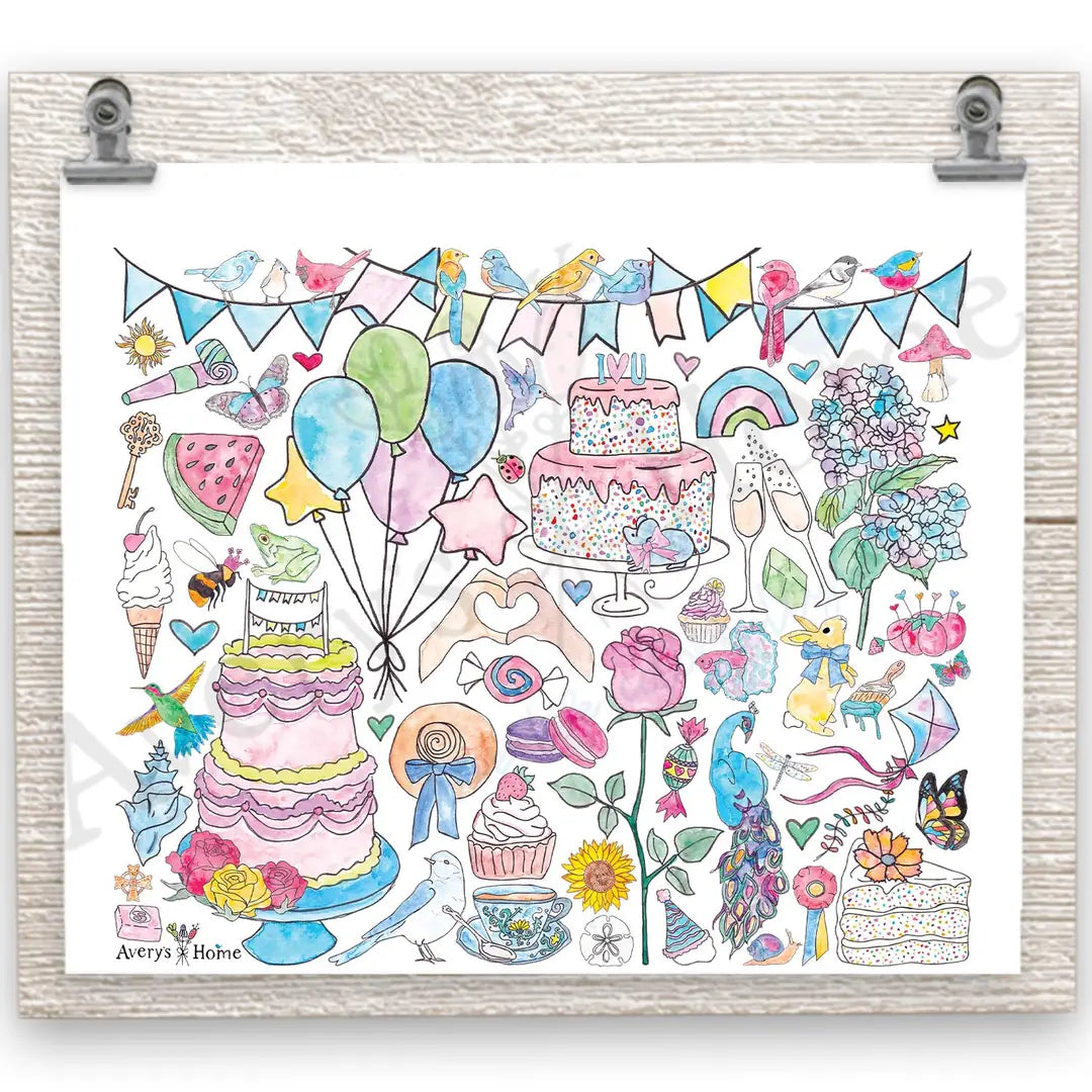 Celebration Cake & Ballons 20 oz Skinny Tumbler