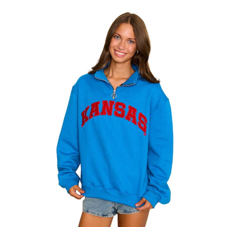 Kansas Jayhawks Quarter Zip Sweatshirt
