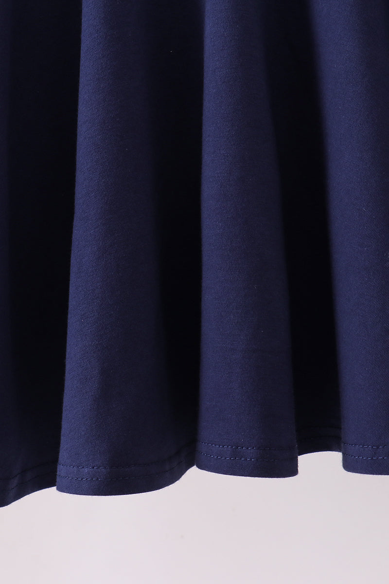 Premium Navy Auburn tiger applique dress