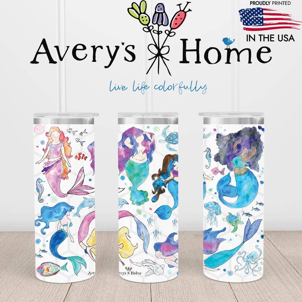 Mermaids 20 oz Skinny Tumbler
