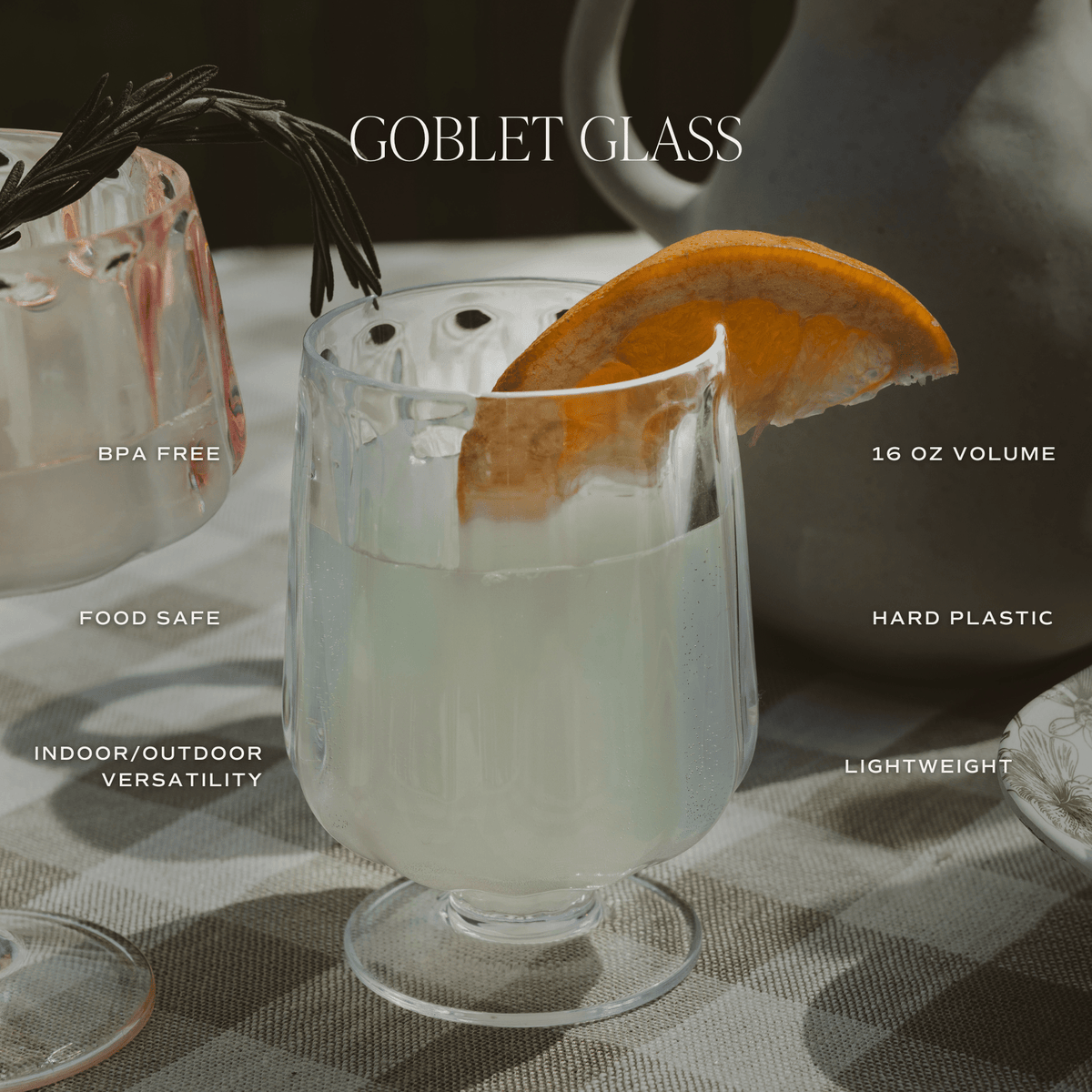 Outdoor Plastic Goblet Drinkware