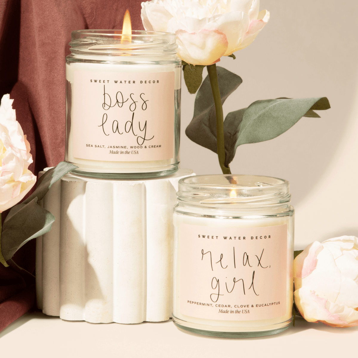 Relax, Girl Soy Candle - Clear Jar - 9 oz (Relaxation)