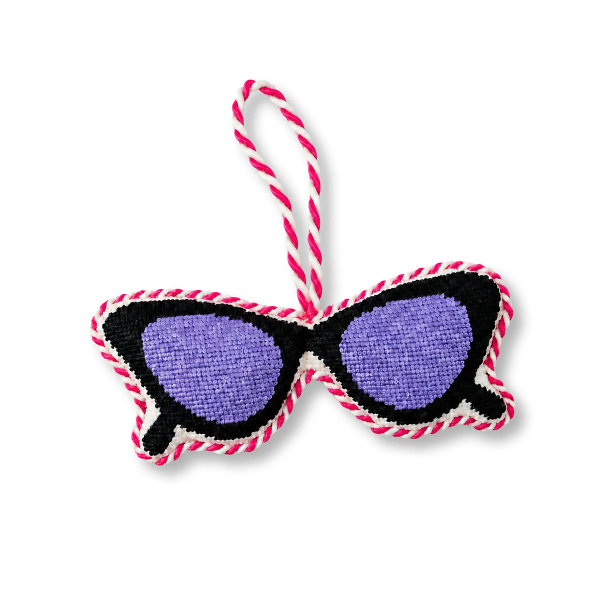 Needlepoint Icon Ornament - Cat Eye Sunglasses