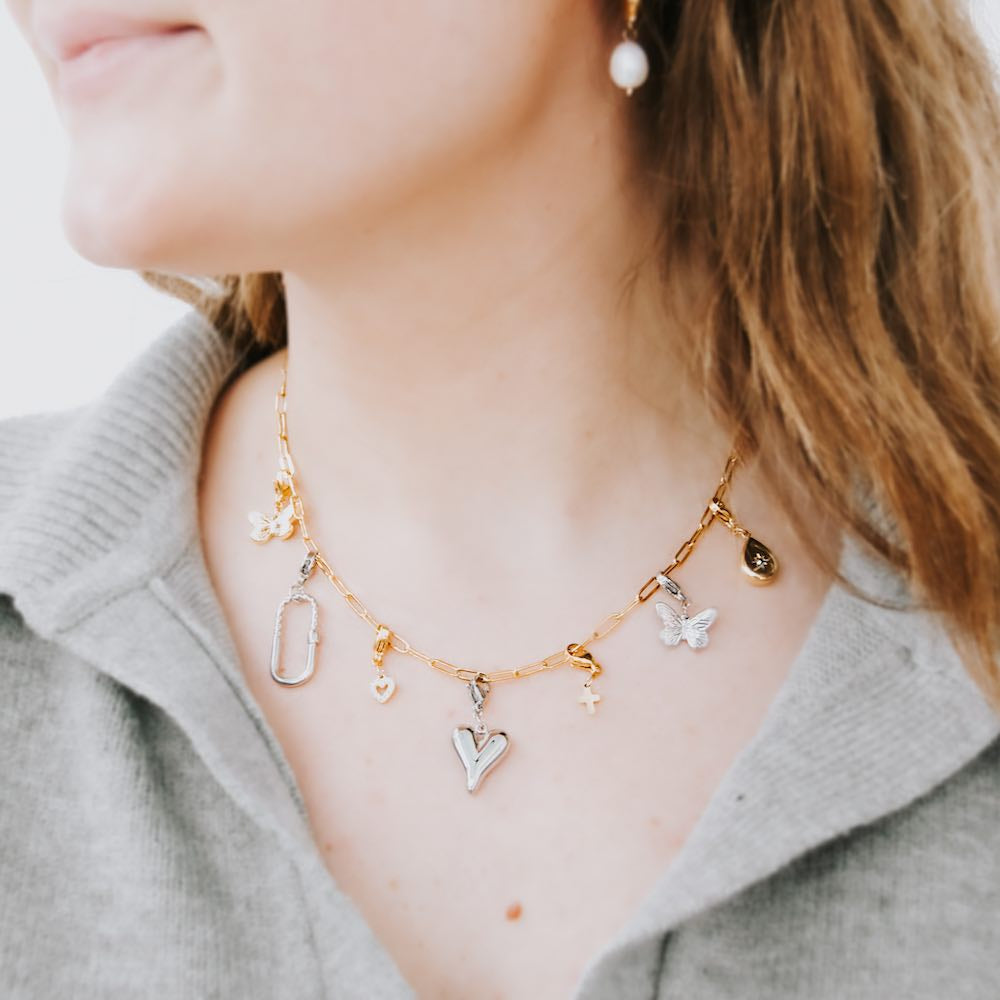 Chanelle Charm Bar Necklace Chains - WATERPROOF