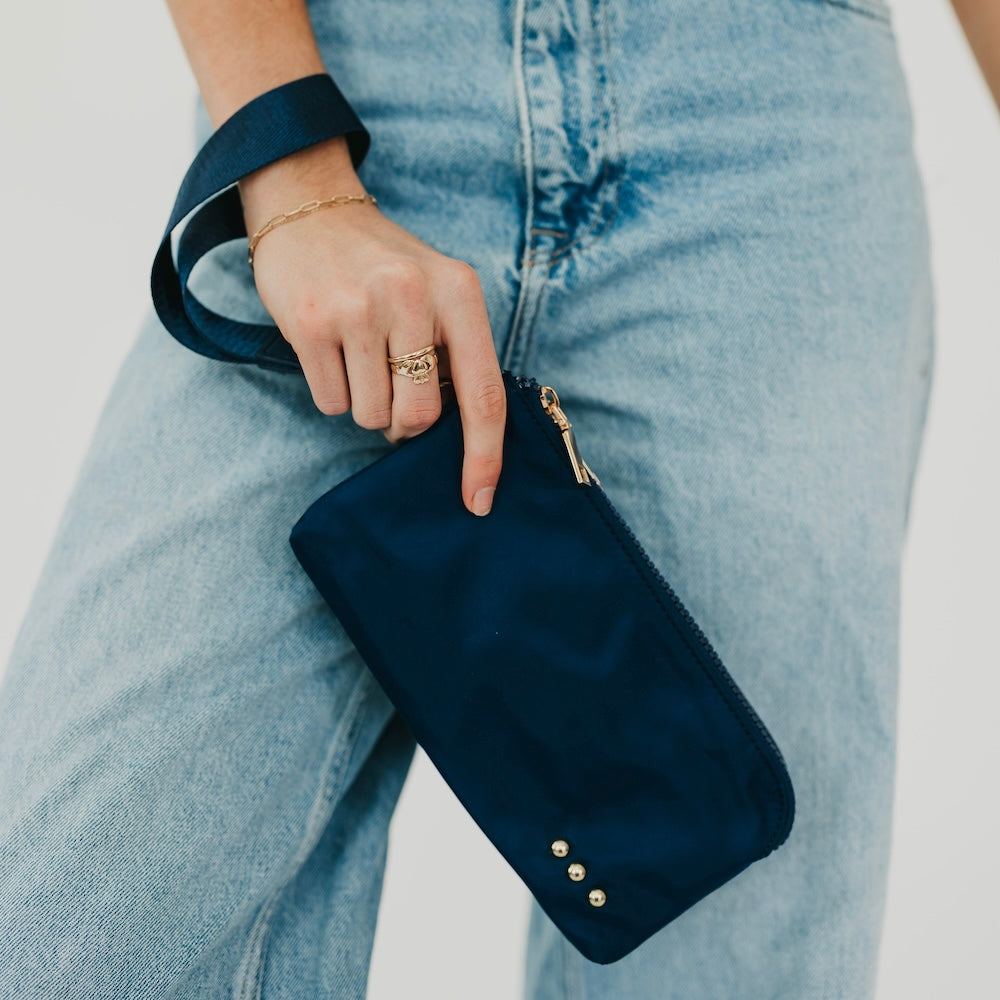 Cove Double Zip Nylon Wristlet Wallet