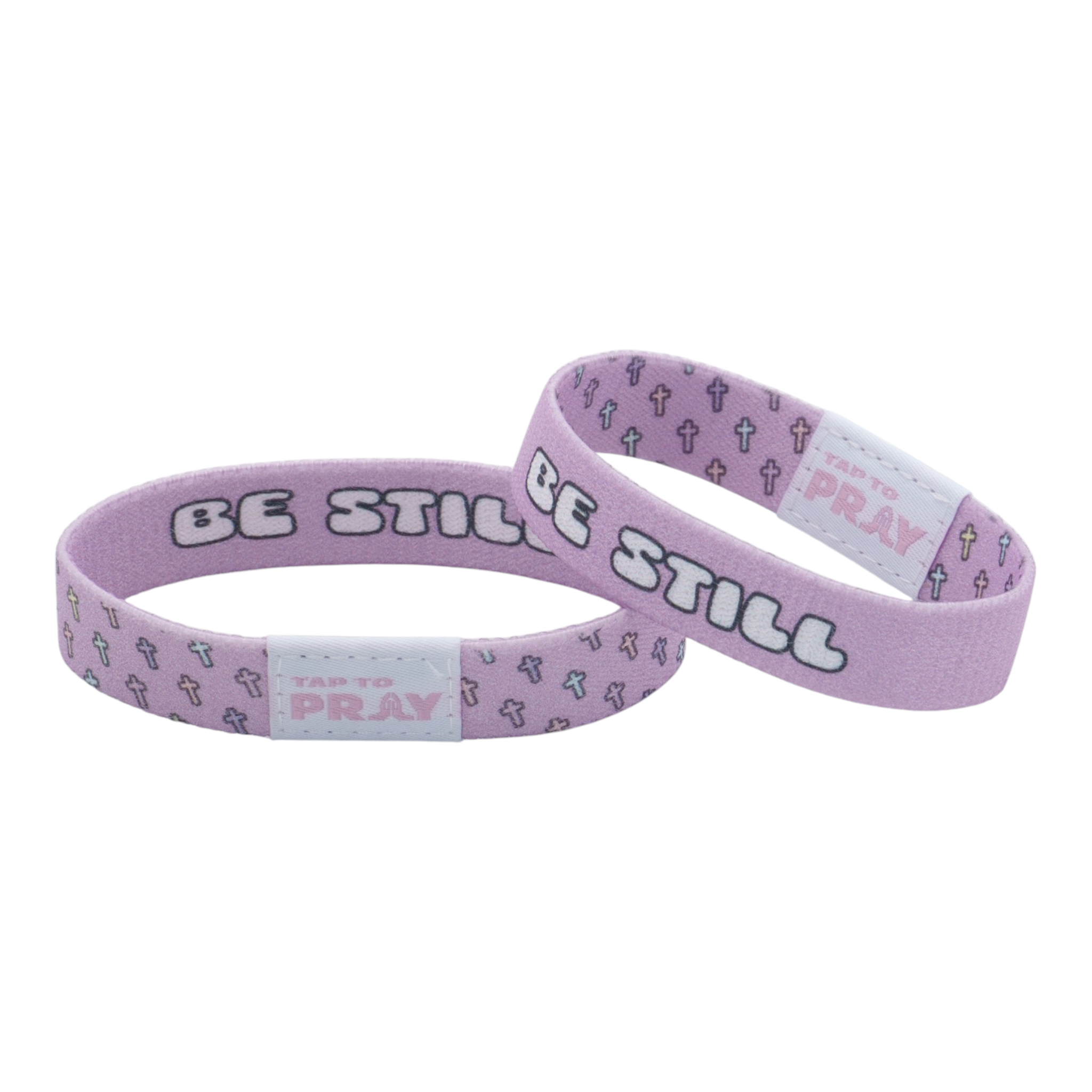 Tap To Pray® Wristband – Crosses- Be Still