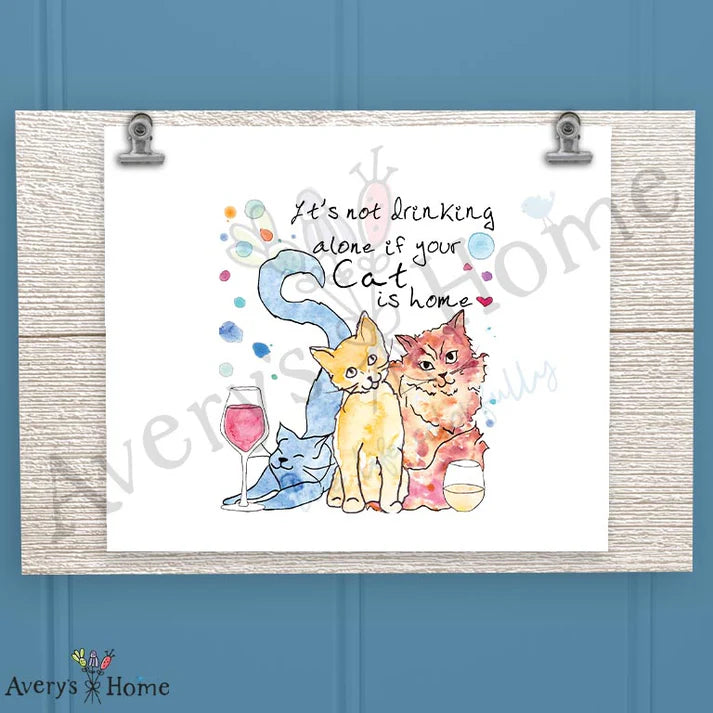 Cat Drinking Buddy Frosted Drinking Glass
