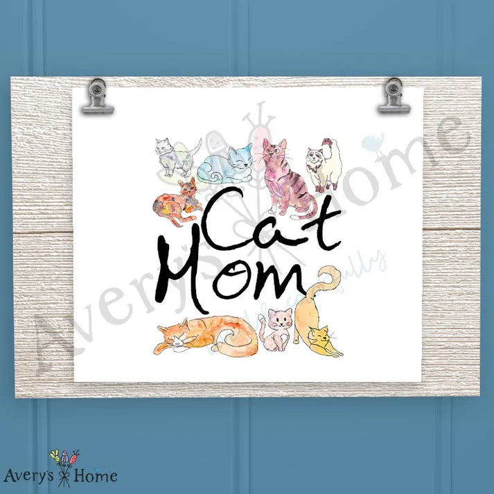 Cat Mom Frosted Drinking Glass