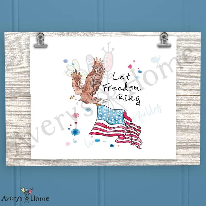 Let Freedom Ring Frosted Drinking Glass