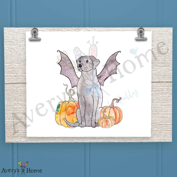 Bat Dog Costume Frosted Drinking Glass